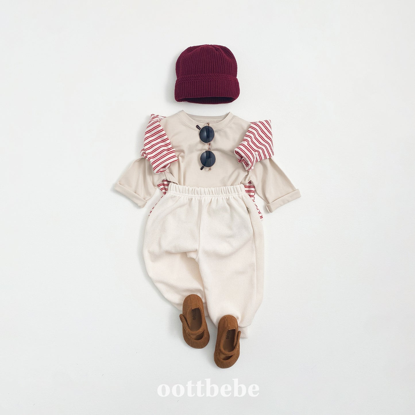 (Pre-order) OOTTBEBE - Knit Jogger Pants 니트조거팬츠 (4 Colors)