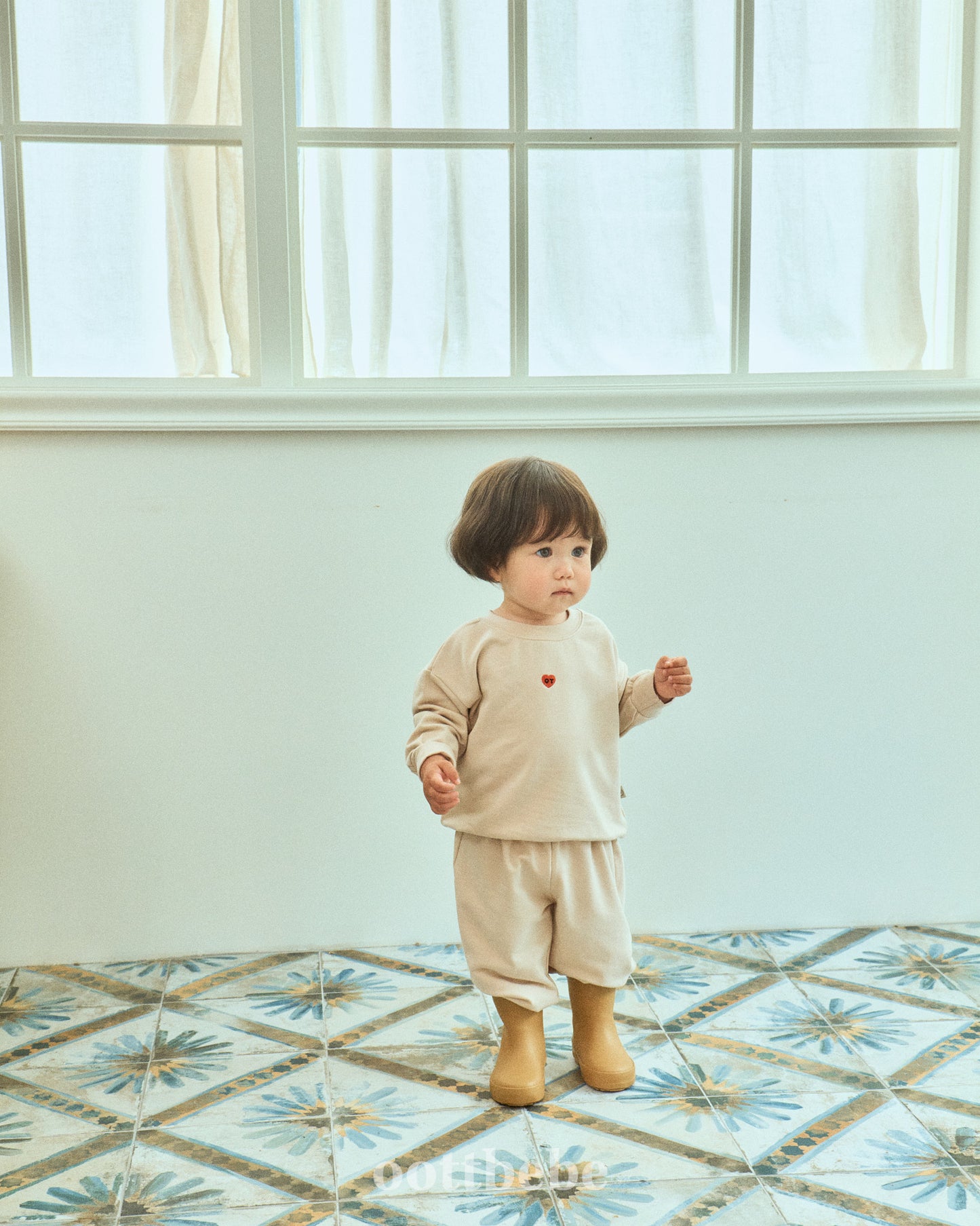 (Pre-order) OOTTBEBE - Petit Modal Top & Bottom Set (Stretch Terry) 쁘띠모달상하복(쮸리스판) (4 Colors)