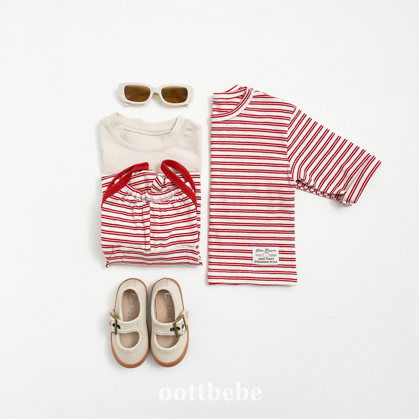(Pre-order) OOTTBEBE - Oreo 1+1 Kids T-Shirt Set 오레오 1+1 티셔츠 (3 Colors)
