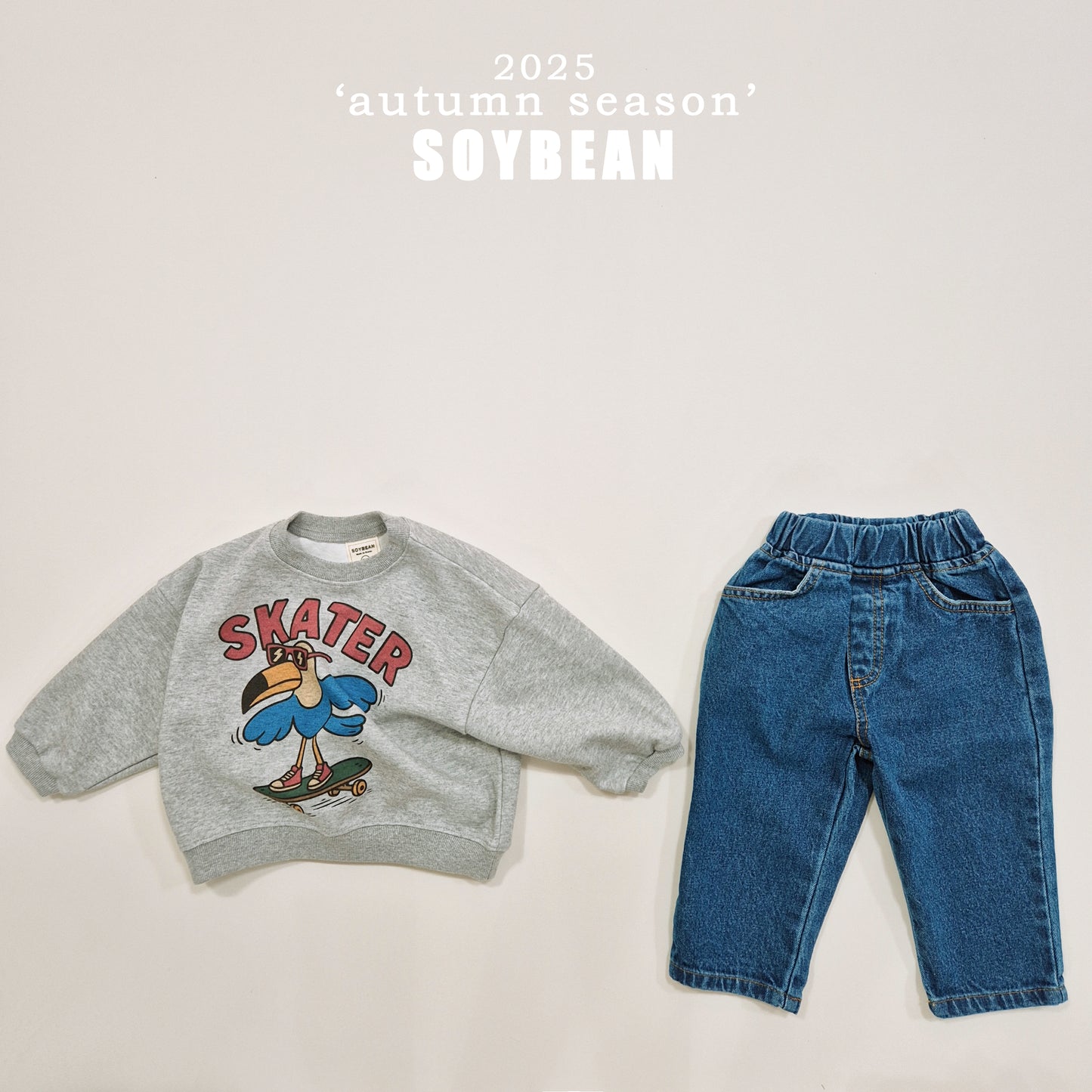 (Pre-order) Soybean Kids - Parrot Sweatshirt 앵무새맨투맨 (2 Colors)
