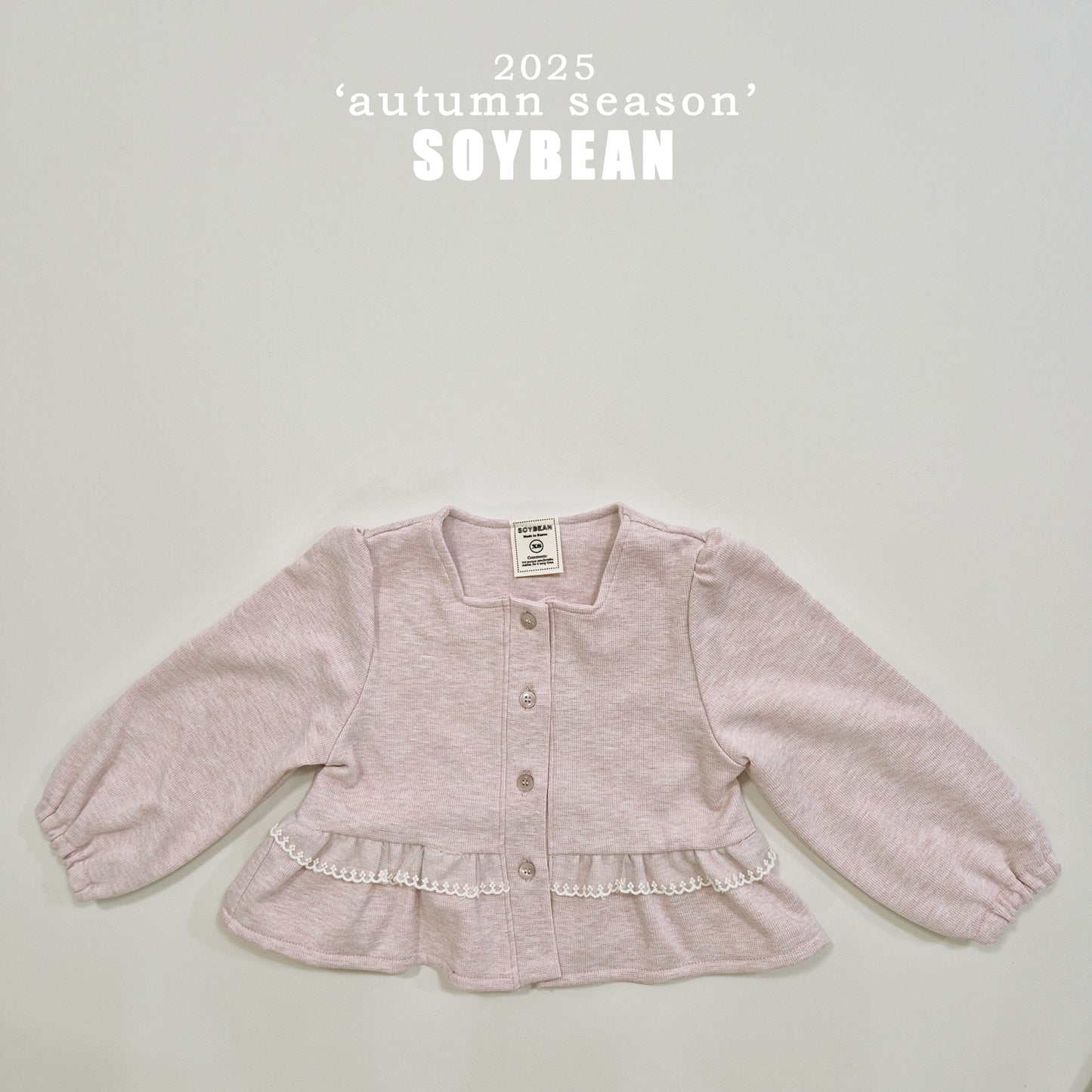 (Pre-order) Soybean Kids - Square Lace Top & Bottom Set 스퀘어레이스 상하복 (2 Colors)