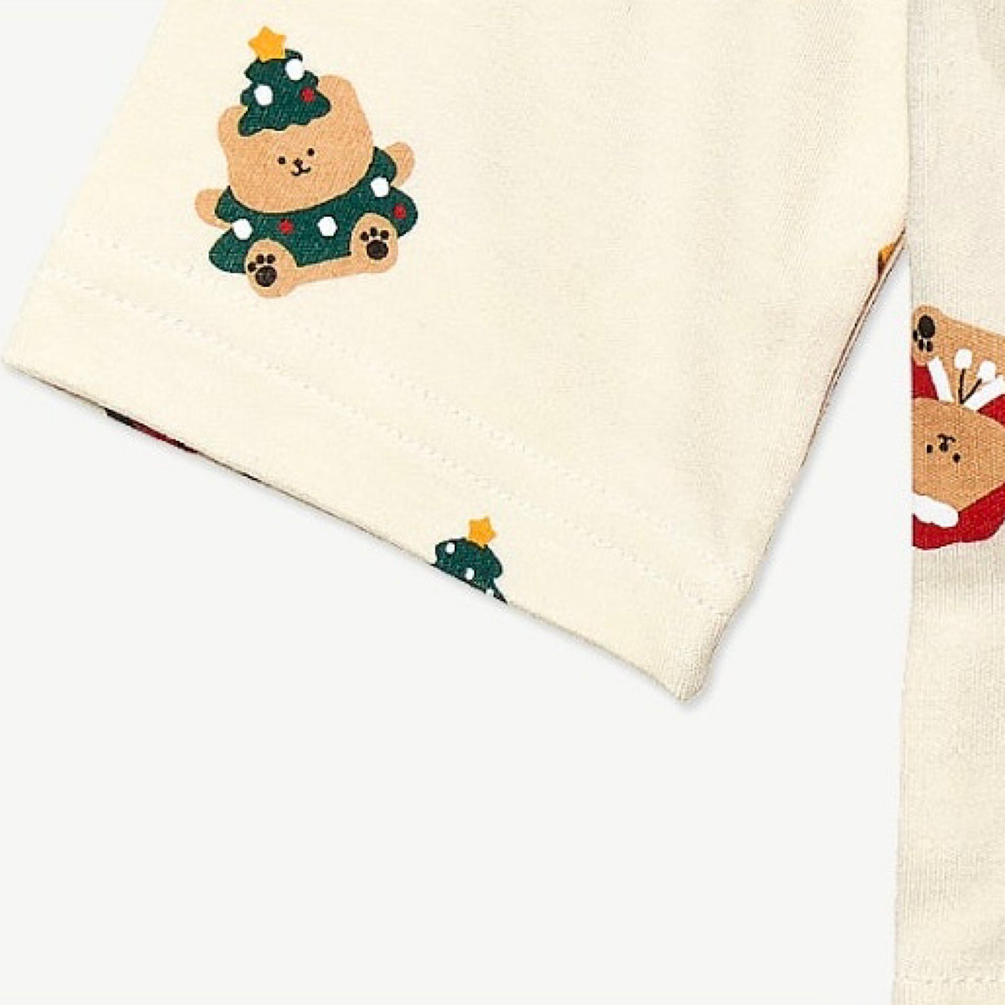 (Baby Boom) Christmas Bamboo Botton-Down Long Sleeve Pajama Set