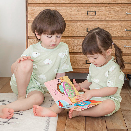 (Bebelaon) Summer '25 Bamboo Mesh Short Sleeve Pajama Set (4 Colors)