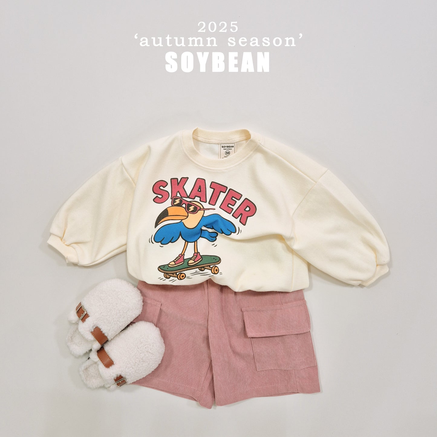 (Pre-order) Soybean Kids - Parrot Sweatshirt 앵무새맨투맨 (2 Colors)