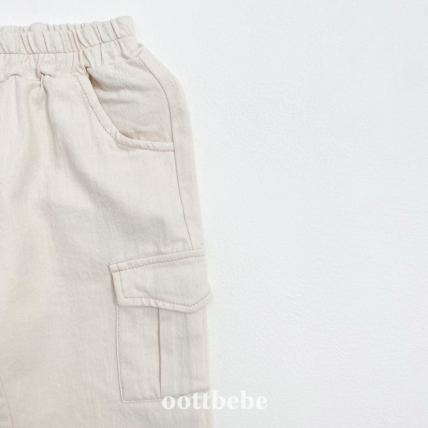 (Pre-order) OOTTBEBE - Stitch Cargo Pants 스티치카고팬츠 (2 Colors)