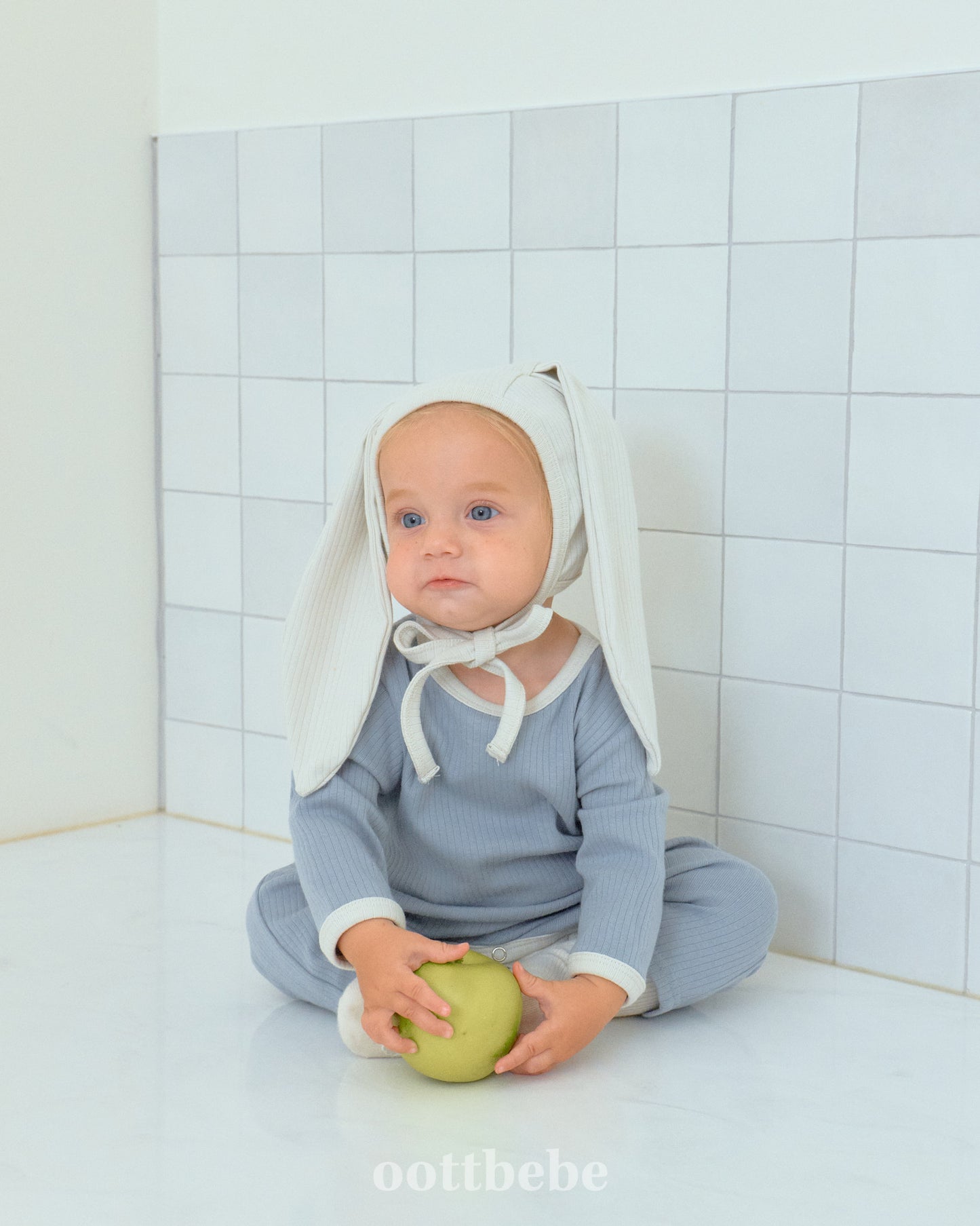 (Pre-order) OOTTBEBE - Buttercream Full Bodysuit Set (with Bonnet) 버터크림전신슈트 Set (보넷포함) (3 Colors)