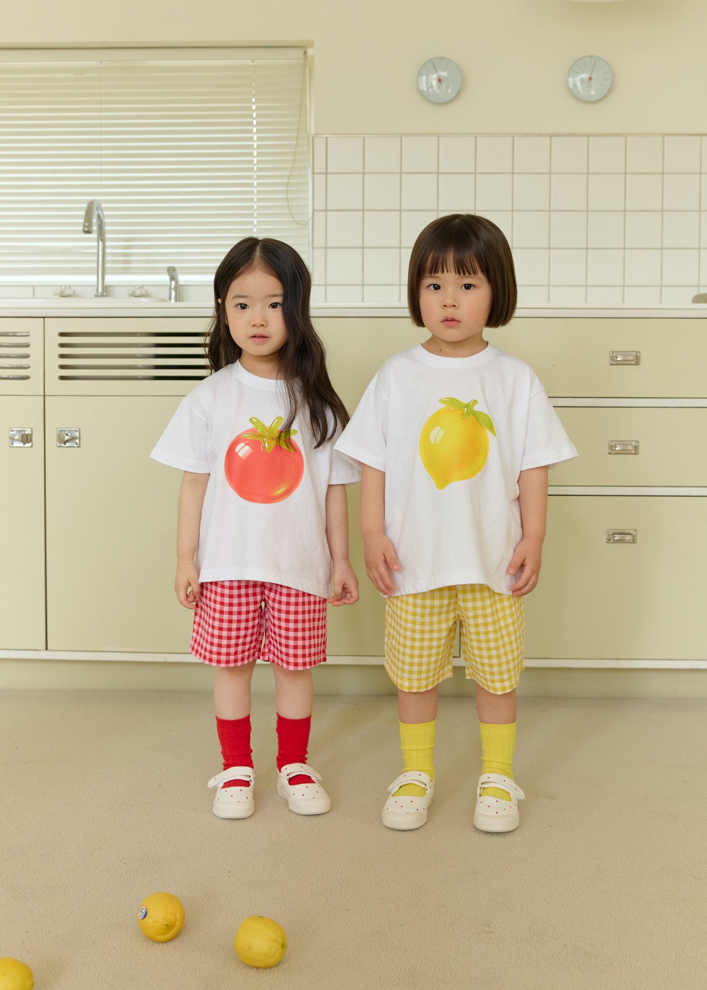 (In-stock) Daily Bebe Summer - Kids’ Fruit Jelly Top & Bottom Set 과일젤리세트 (4 Colors)