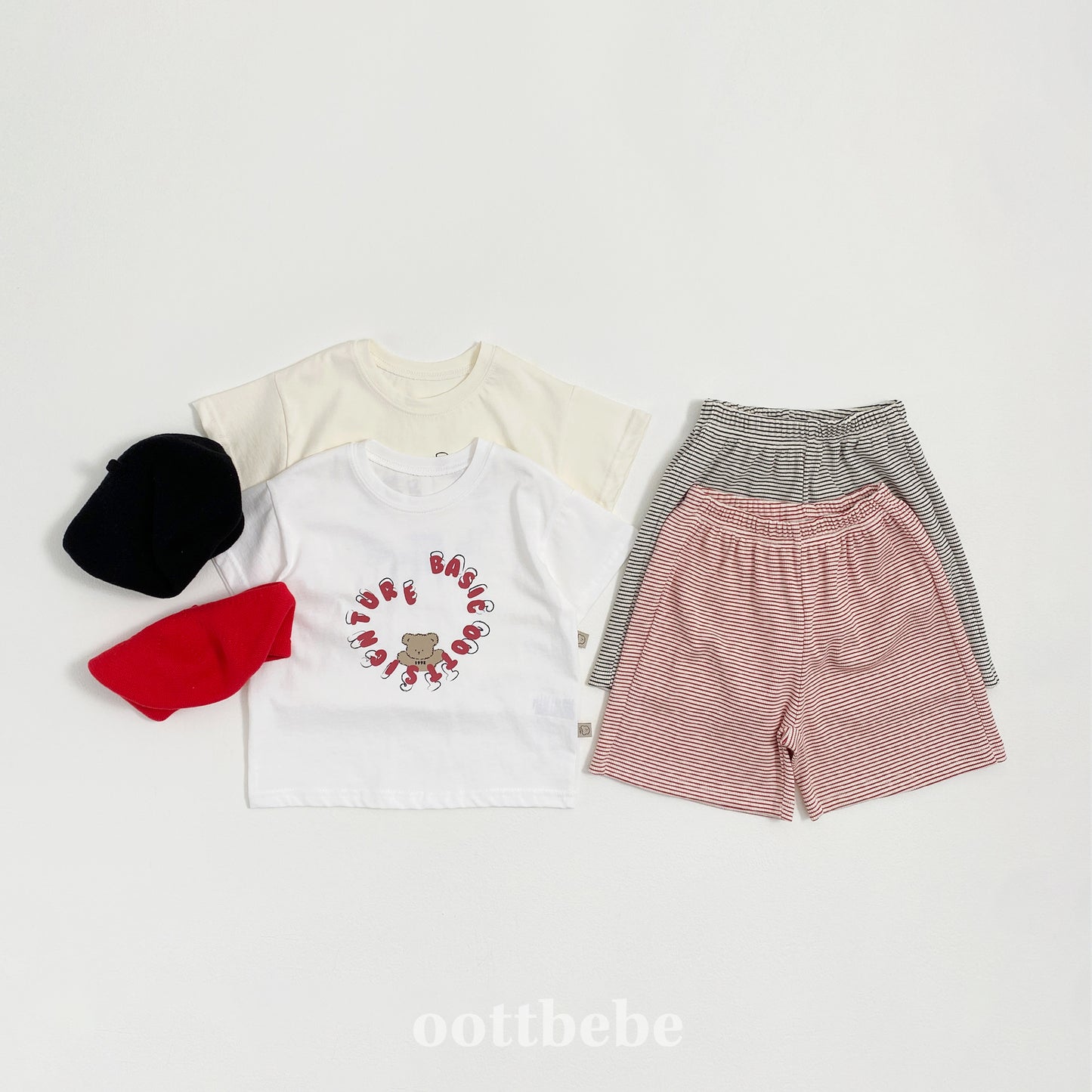 (Pre-order) OOTTBEBE - Otti Signature Top and Bottom Set 오띠시그니쳐상하복 (2 Colors)