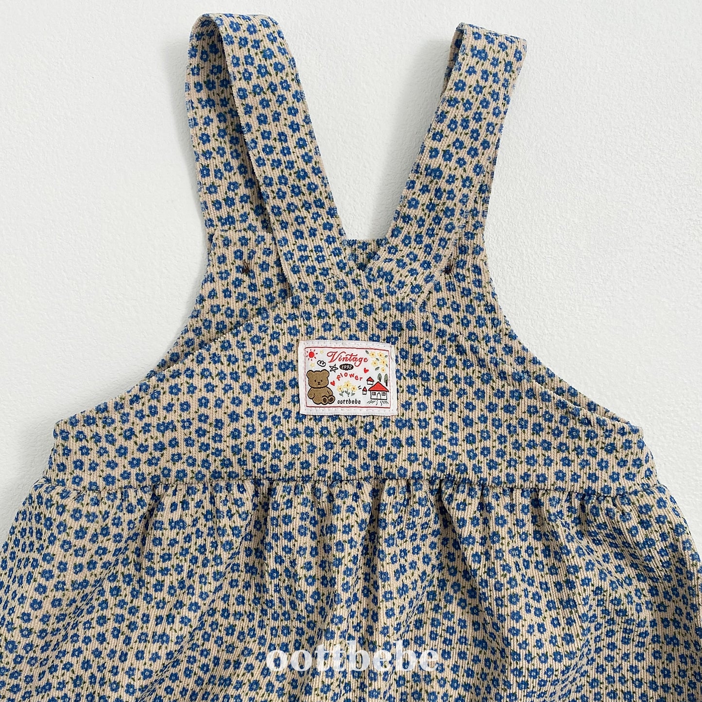 (Pre-order) OOTTBEBE - Bloom Suspender Suit 블룸멜빵슈트 (2 Colors)