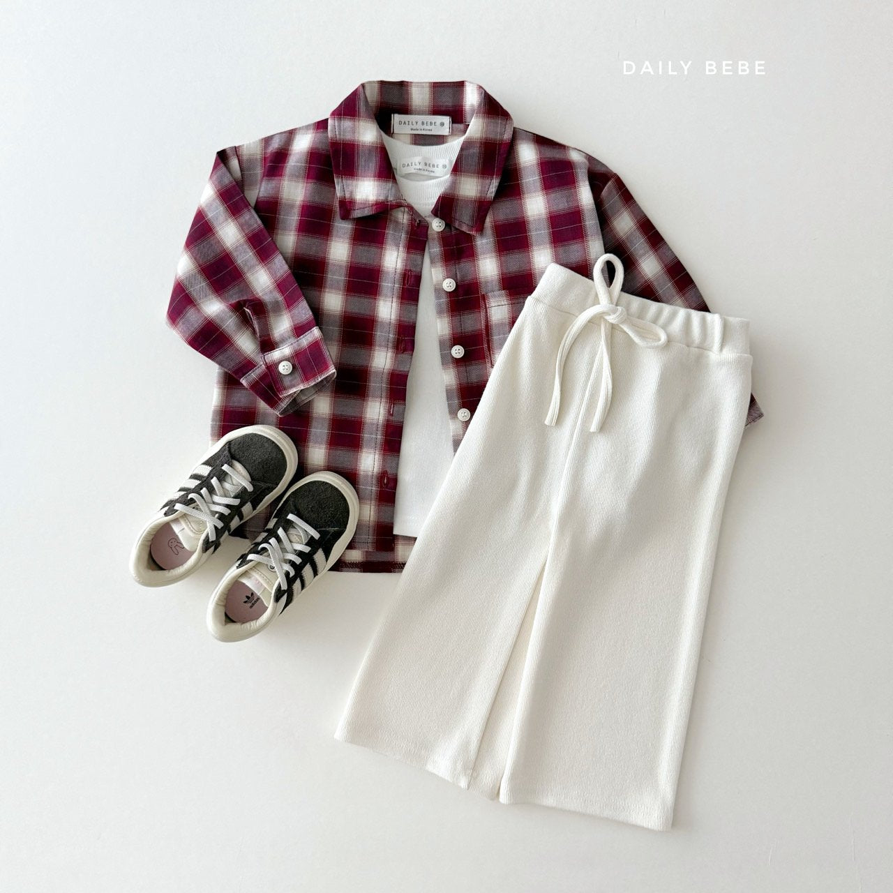 (Pre-order) Daily Bebe - Kids' Autumn Check Shirt 어텀체크셔츠 (2 Colors)