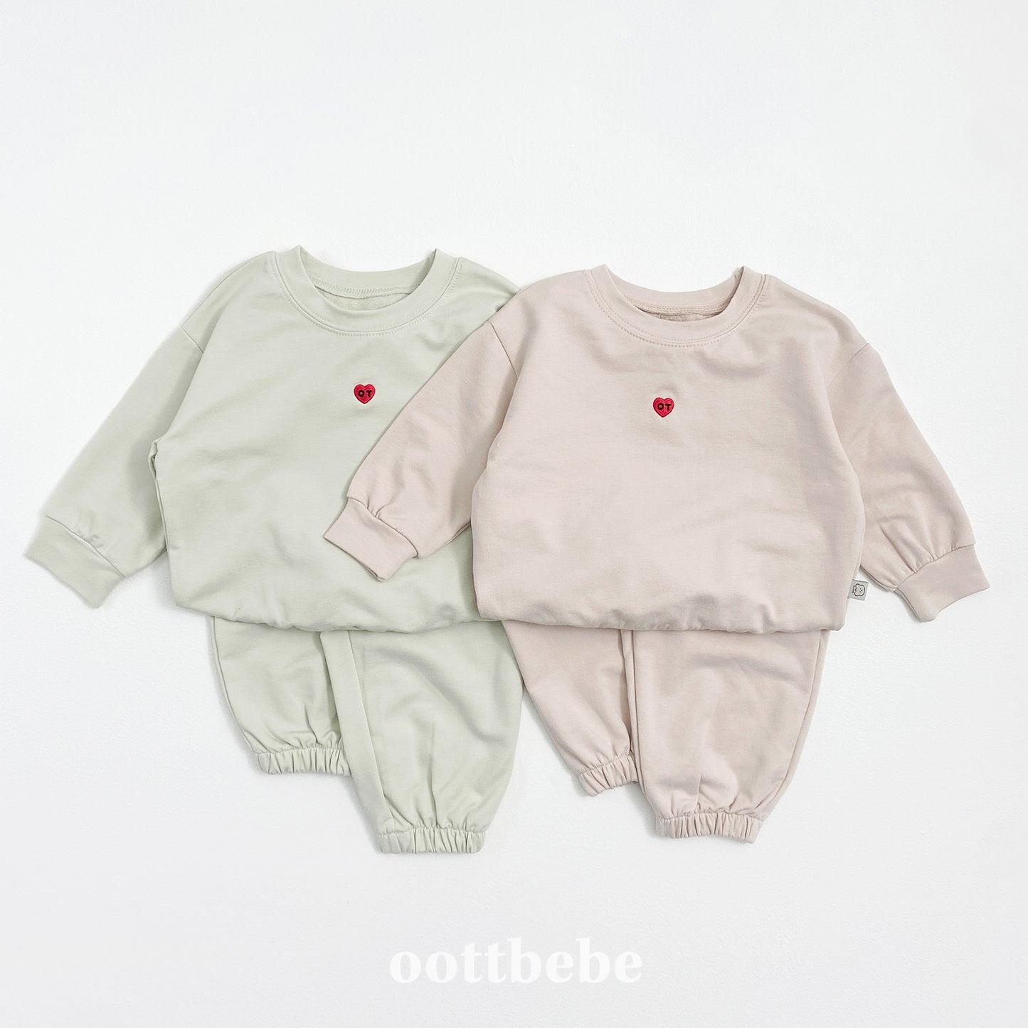 (Pre-order) OOTTBEBE - Petit Modal Top & Bottom Set (Stretch Terry) 쁘띠모달상하복(쮸리스판) (4 Colors)