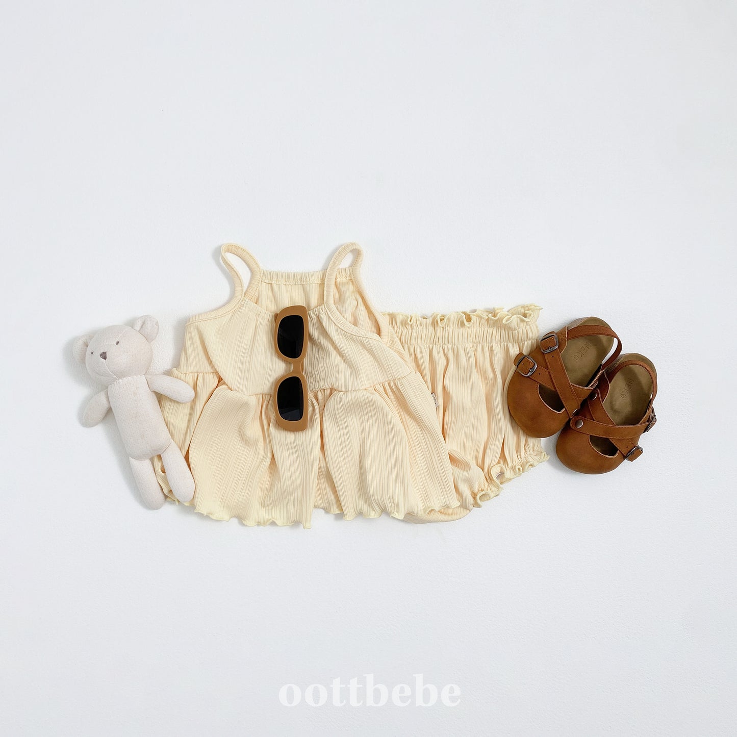 (Pre-order) OOTTBEBE - Bali Tank Suit + Bloomer Set 발리나시슈트+블루머세트 (4 Colors)