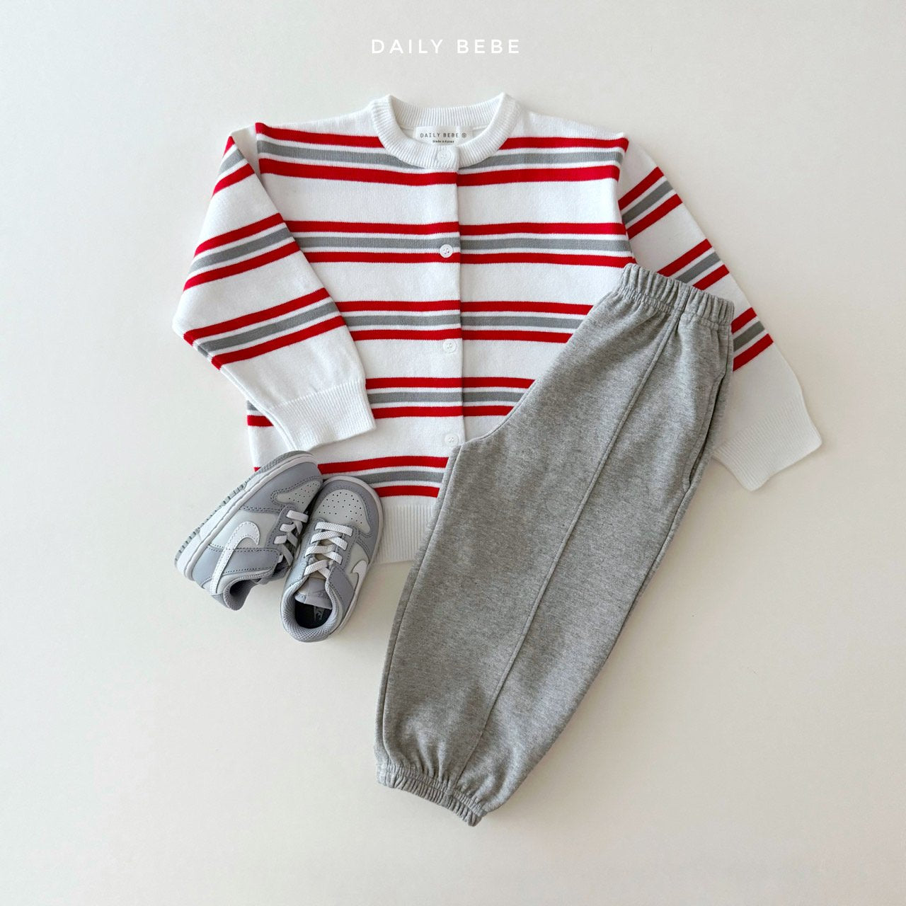 (Pre-order) Daily Bebe - Kids' Multi Stripe Cardigan 멀티단가라 가디건 (2 Colors)