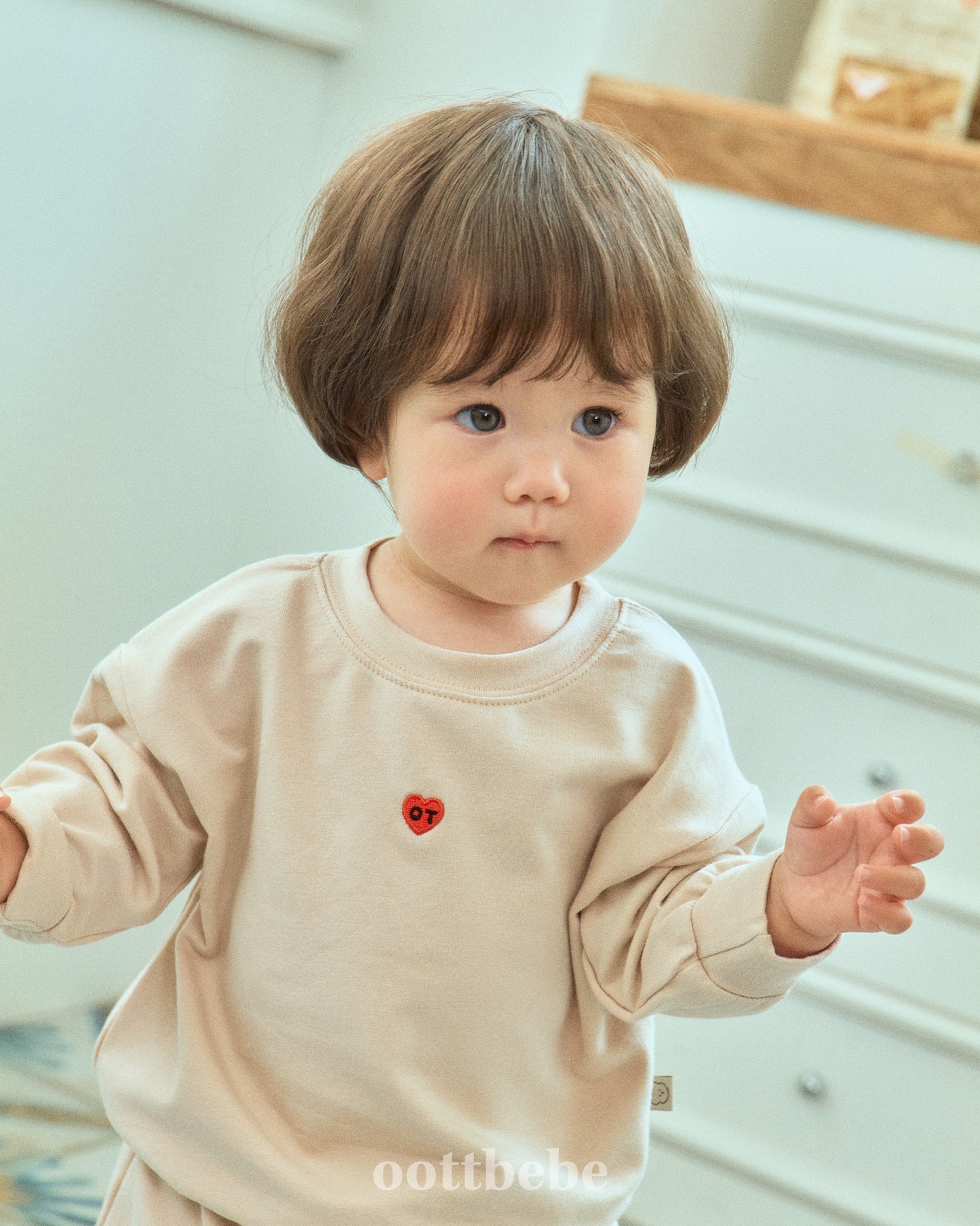 (Pre-order) OOTTBEBE - Petit Modal Top & Bottom Set (Stretch Terry) 쁘띠모달상하복(쮸리스판) (4 Colors)