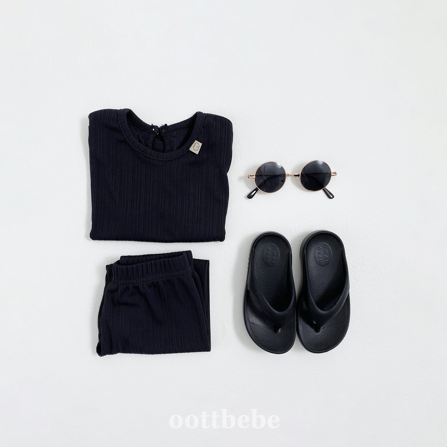 (Pre-order) OOTTBEBE - Bali Pleats Top and Bottom Set 발리플리츠상하복 (4 Colors)