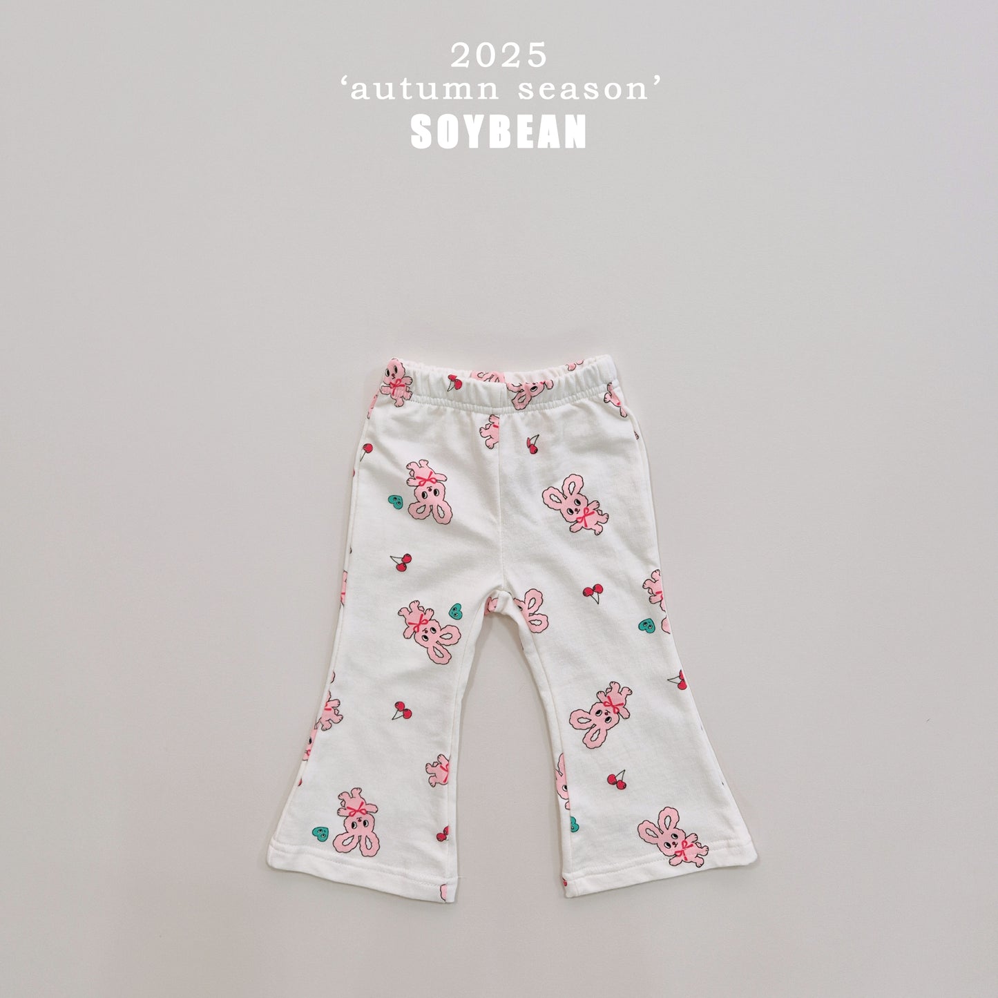 (Pre-order) Soybean Kids - Bunny Flare Top & Bottom Set 바니나팔상하복 (2 Colors)
