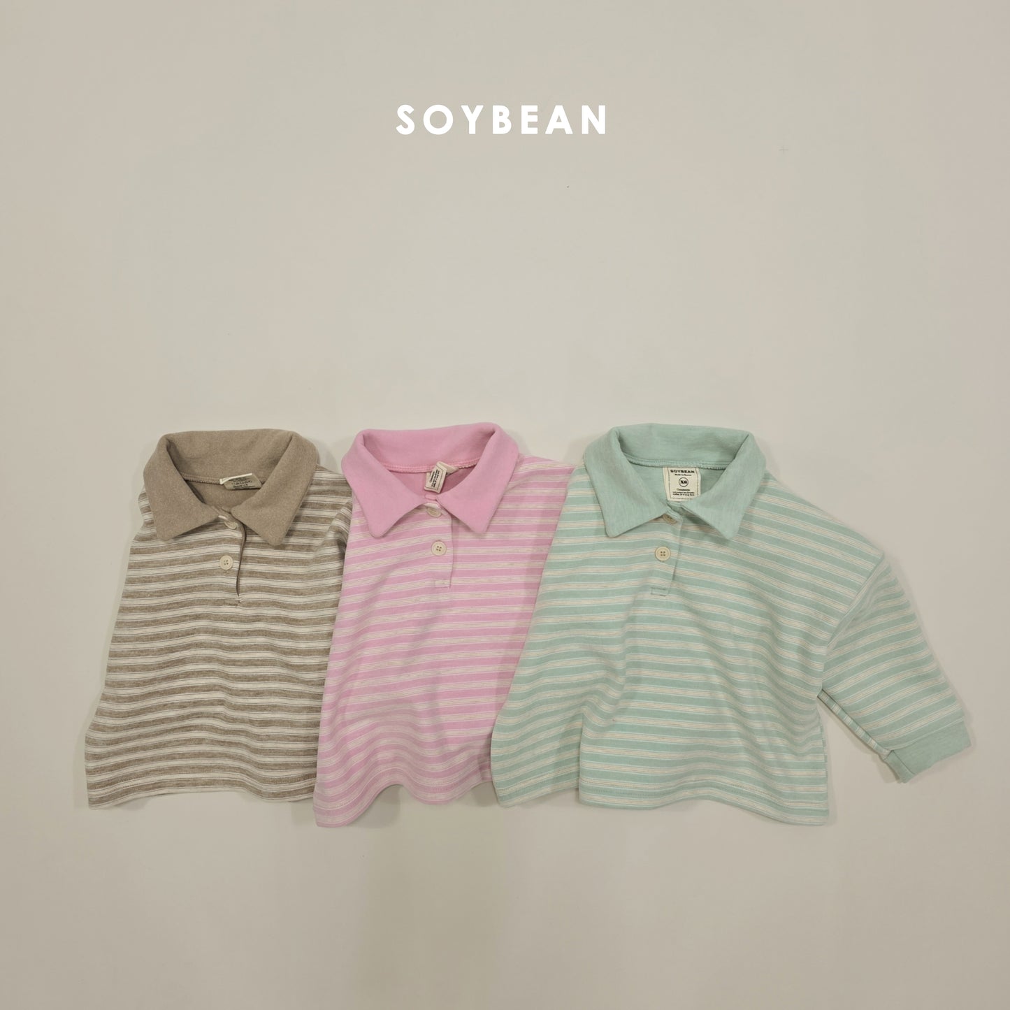 (Pre-order) Soybean Kids Winter - Soft Loose Collar Tee 소프트루즈카라티 (3 Colors)