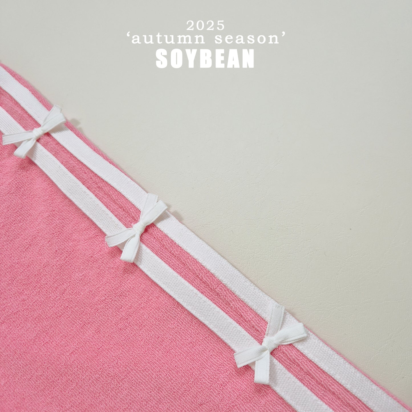 (Pre-order) Soybean Kids - Ribbon Terry Line Pants 리본테리라인팬츠 (2 Colors)