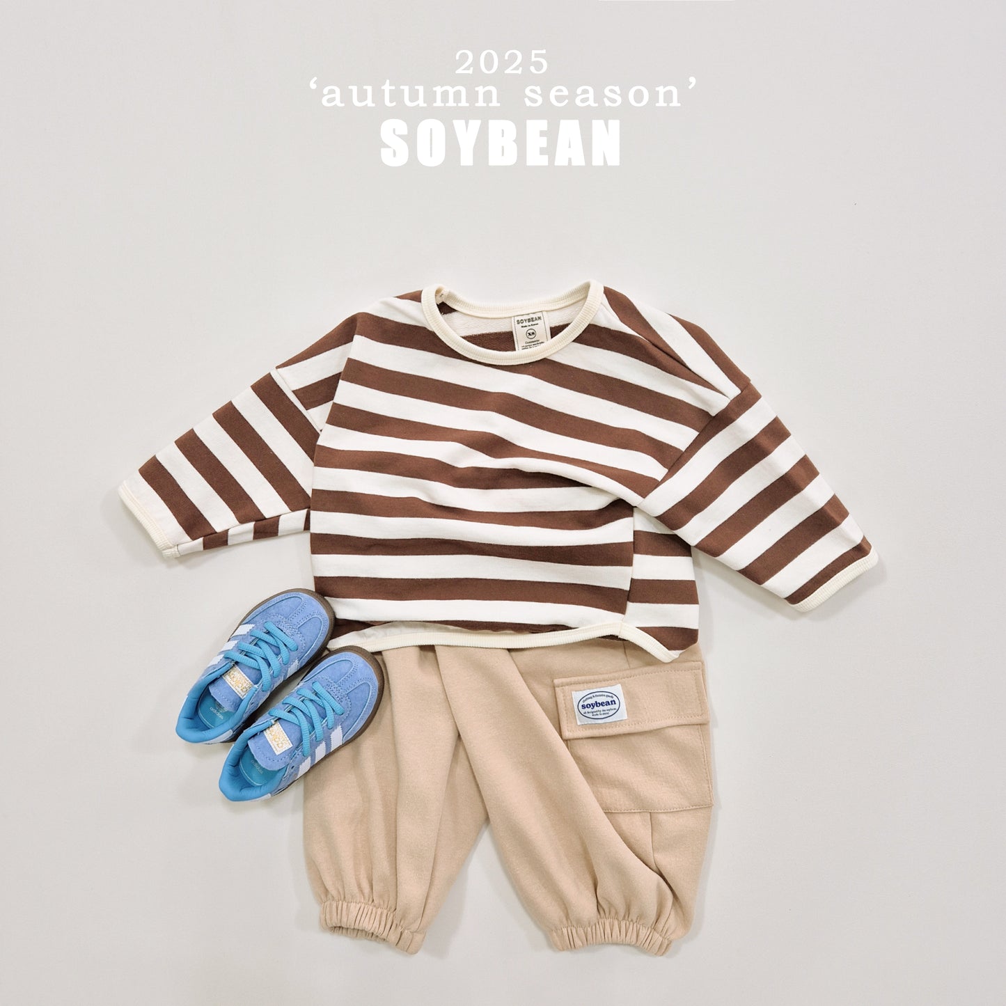 (Pre-order) Soybean Kids - Stripe Sweatshirt 랍빠단가라맨투맨 (7 Colors)