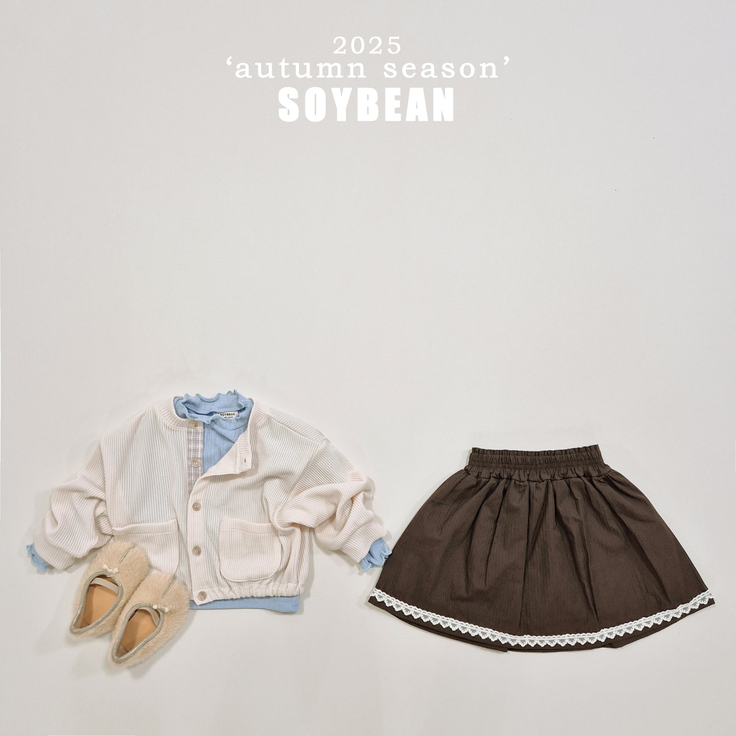 (Pre-order) Soybean Kids - Volume Ribbed Tee 볼륨골지티 (3 Colors)