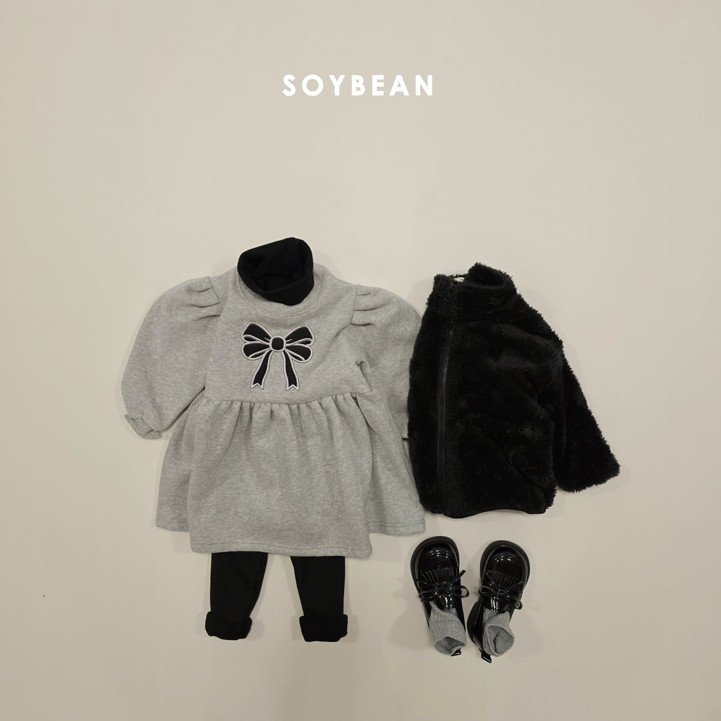 (Pre-order) Soybean Kids Winter - Cotton Stretch Inner Turtleneck 이너폴라티 (3 Colors)