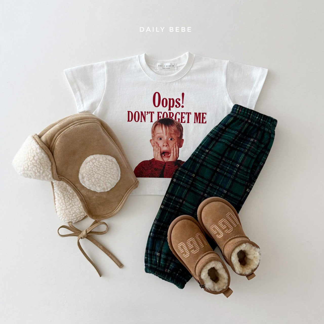 (Pre-order) Daily Bebe Winter - Kids’ Cozy Shearling Pilot Hat 무스탕햇