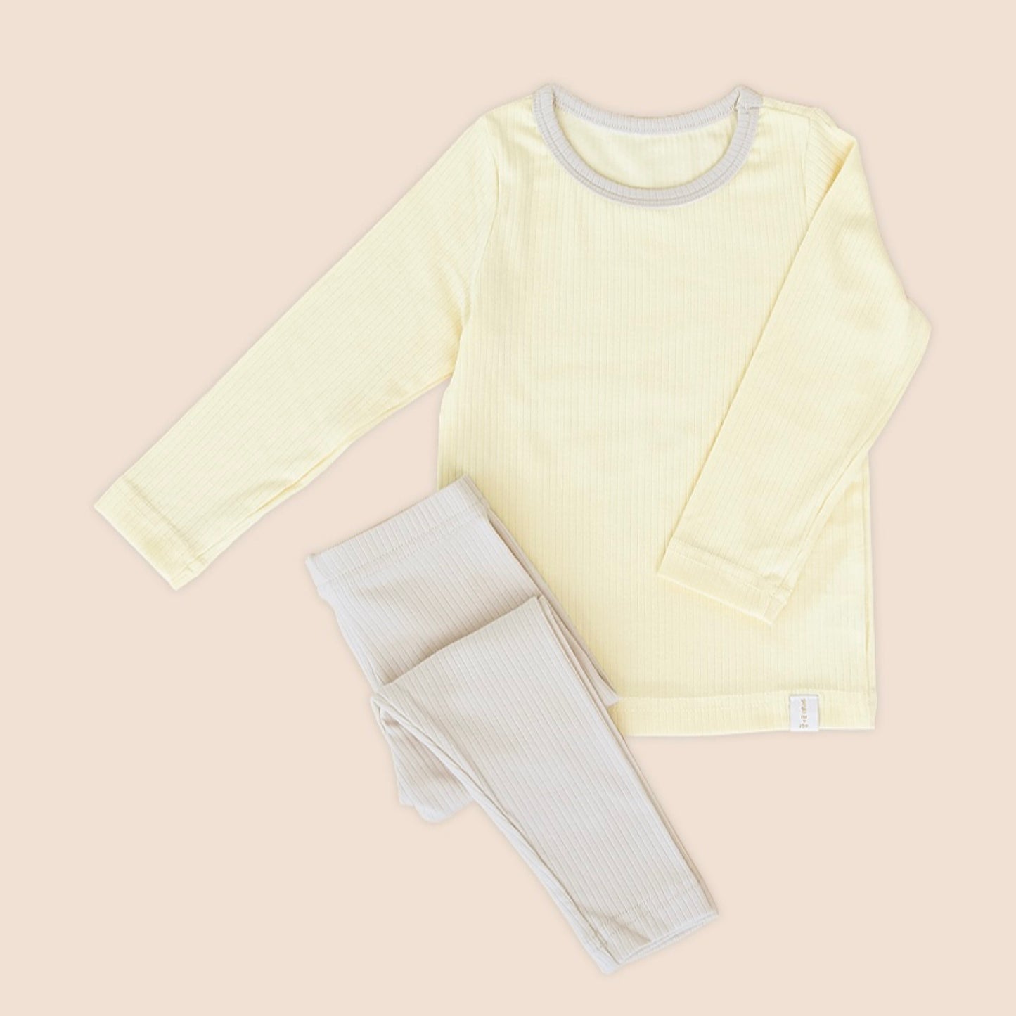 (Bebelaon) Modal Ribbed Pajama Set (4 Colors)