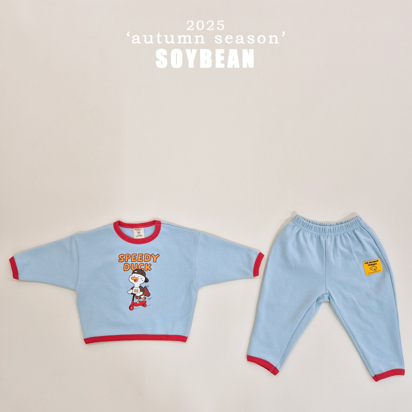 (Pre-order) Soybean Kids - Speed Duck Top & Bottom Set 스피드덕상하복 (4 Colors)