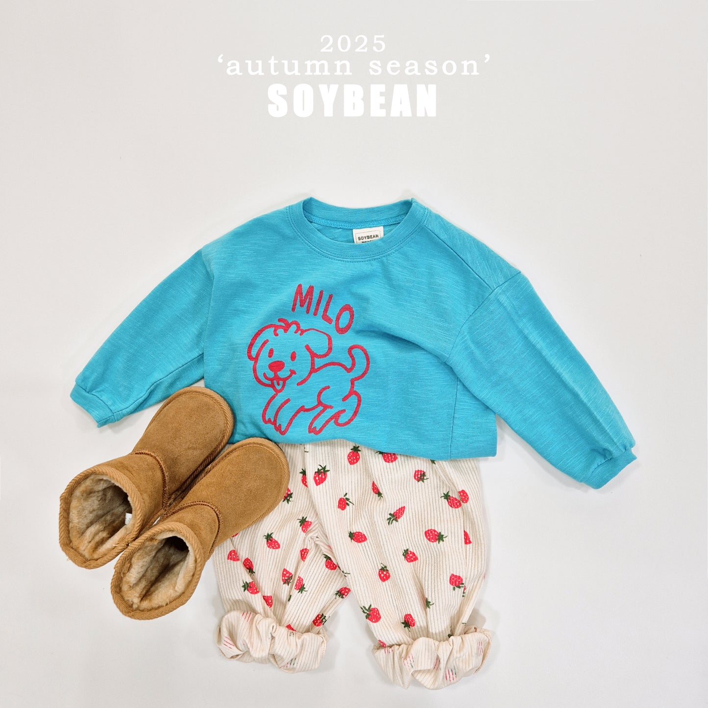 (Pre-order) Soybean Kids - Milo Slub Tee 마일로슬라브티 (4 Colors)