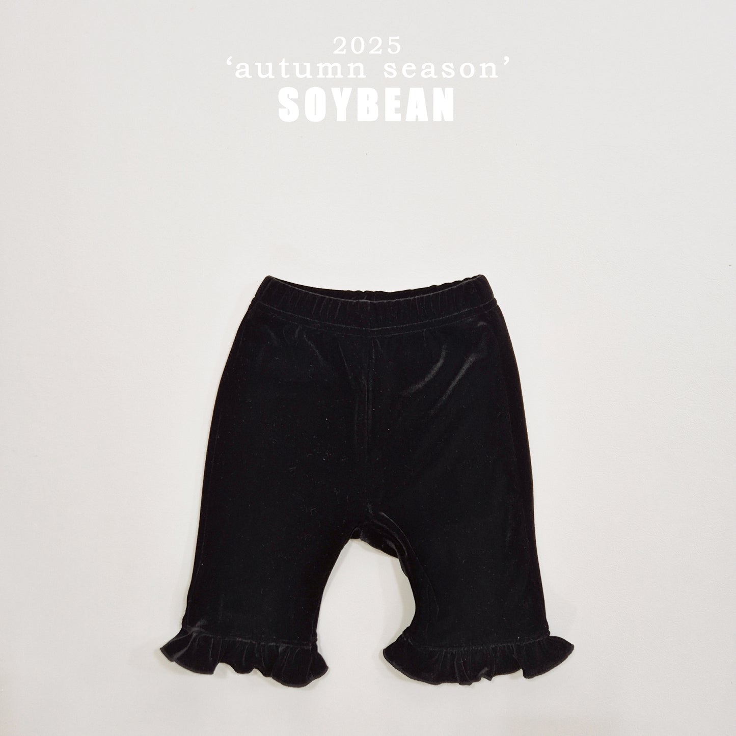 (Pre-order) Soybean Kids - Capri Frill Velvet Pants 카프리프릴팬츠 (2 Colors)