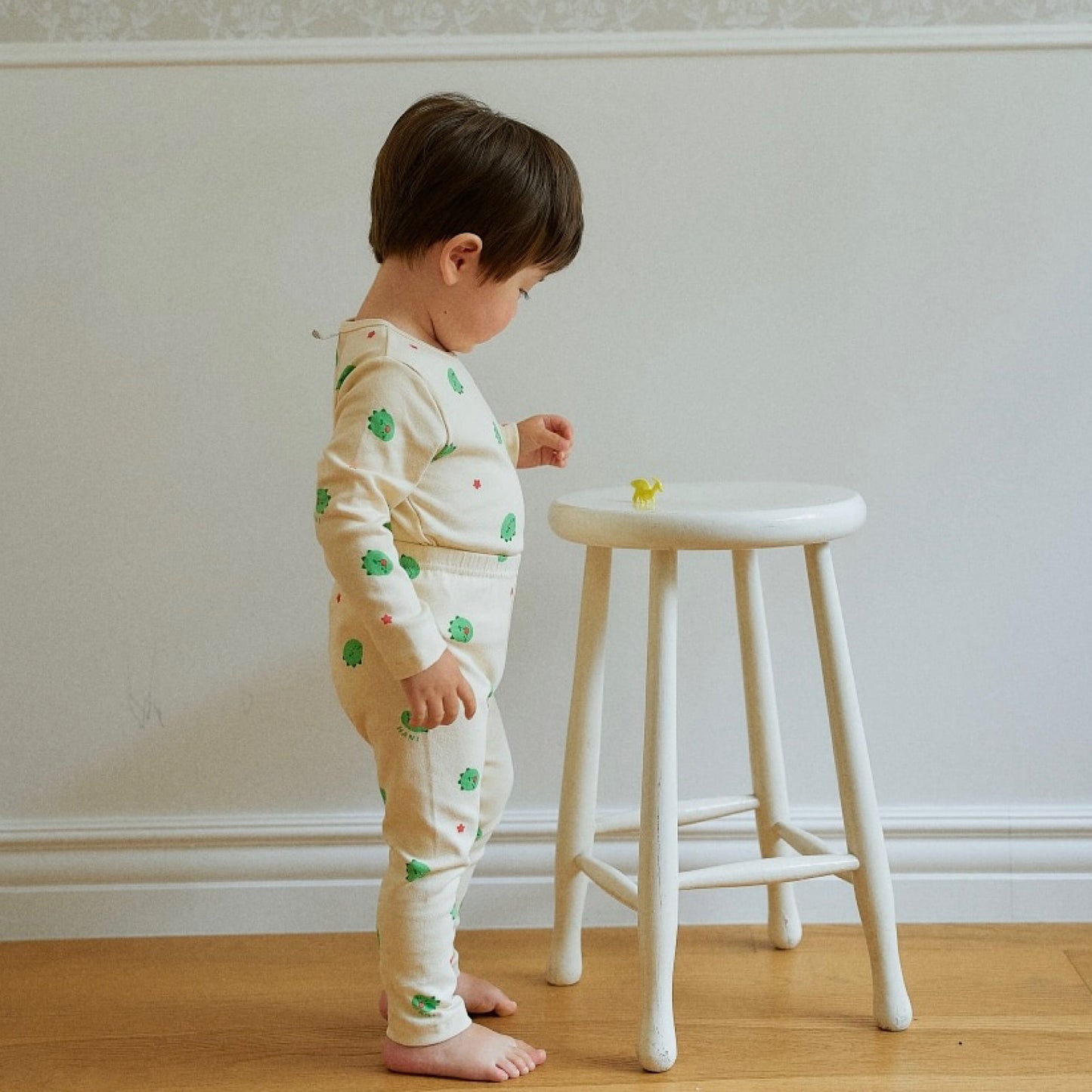 (COCOHANI) Cheese Stretch Animal Friends Long Sleeve Pajama Set (4 Colors)