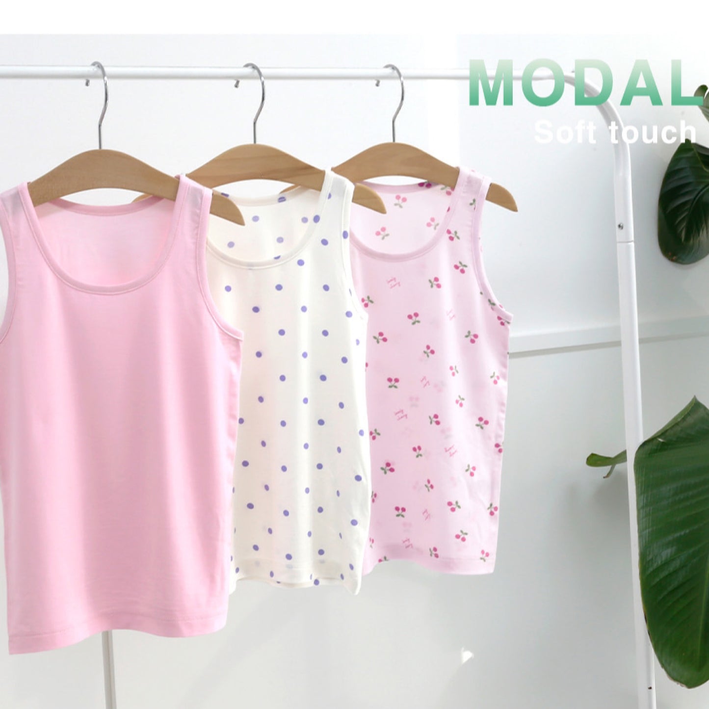 (MayKids) Lovely Tencel Modal Girls’ Camisole (3-pack)
