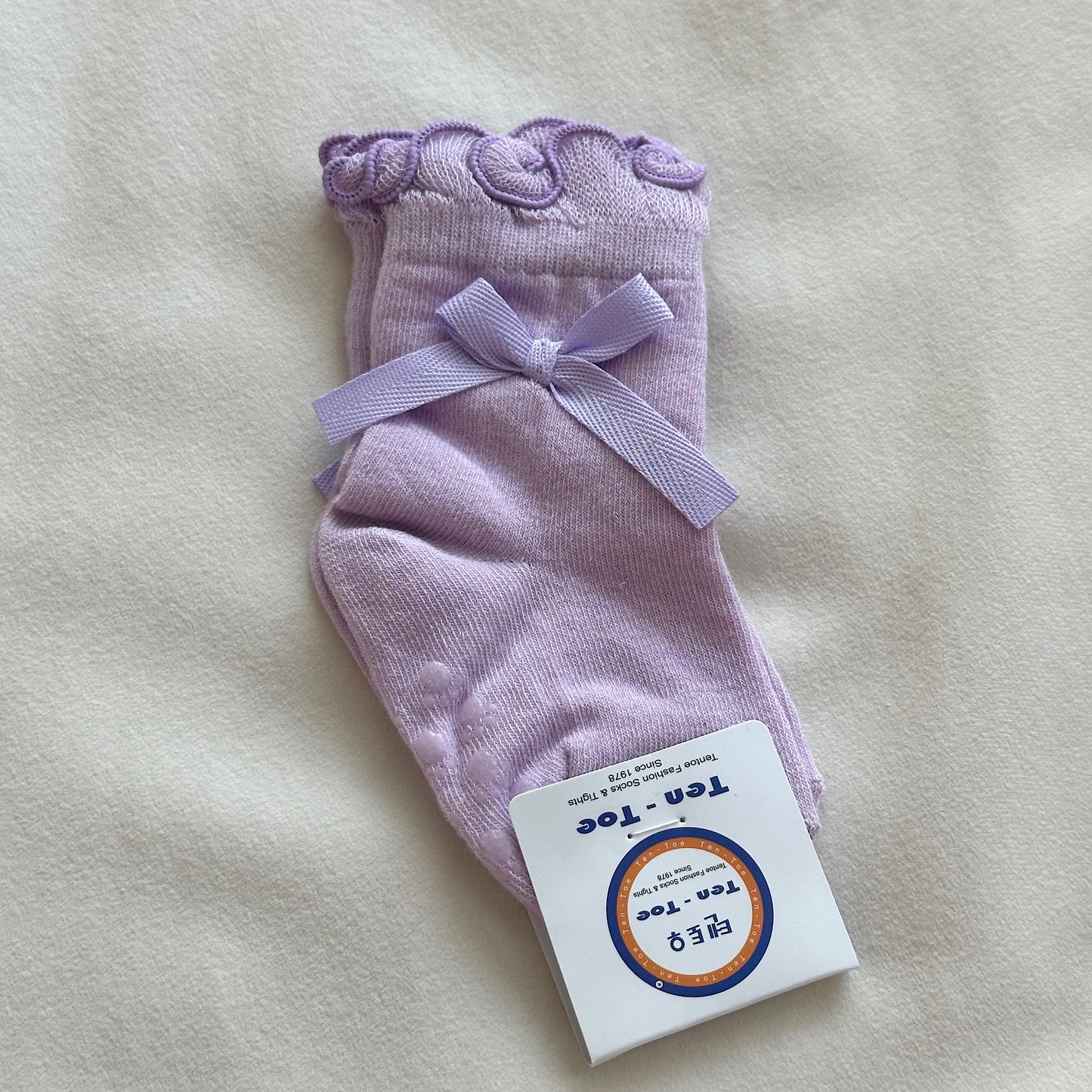 (Ten-Toe) Kids’ Ribbon Ruffles Socks (4-pack)