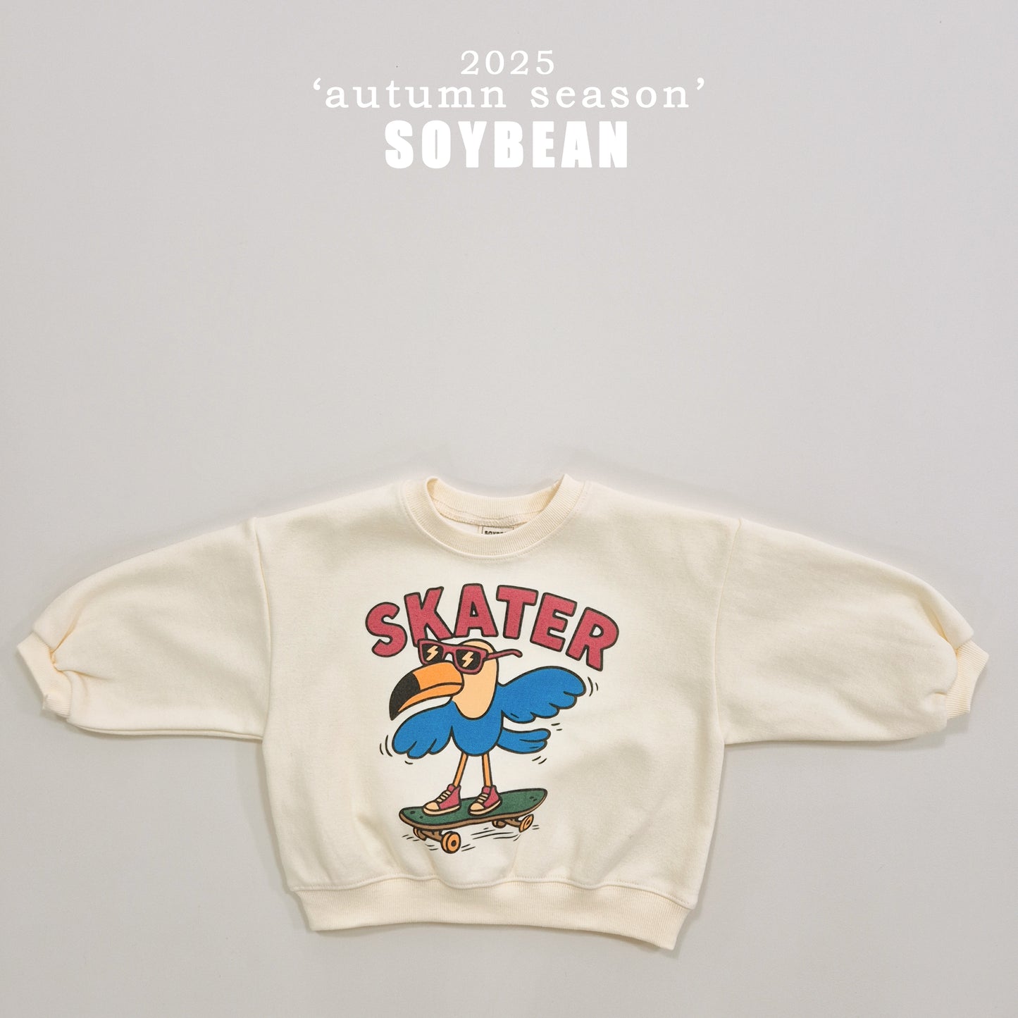 (Pre-order) Soybean Kids - Parrot Sweatshirt 앵무새맨투맨 (2 Colors)