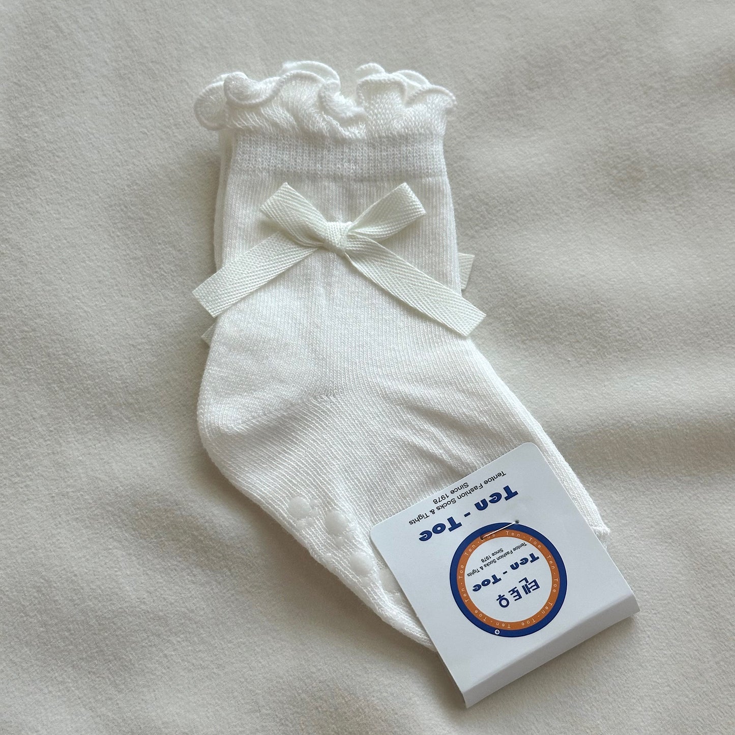 (Ten-Toe) Kids’ Ribbon Ruffles Socks (4-pack)