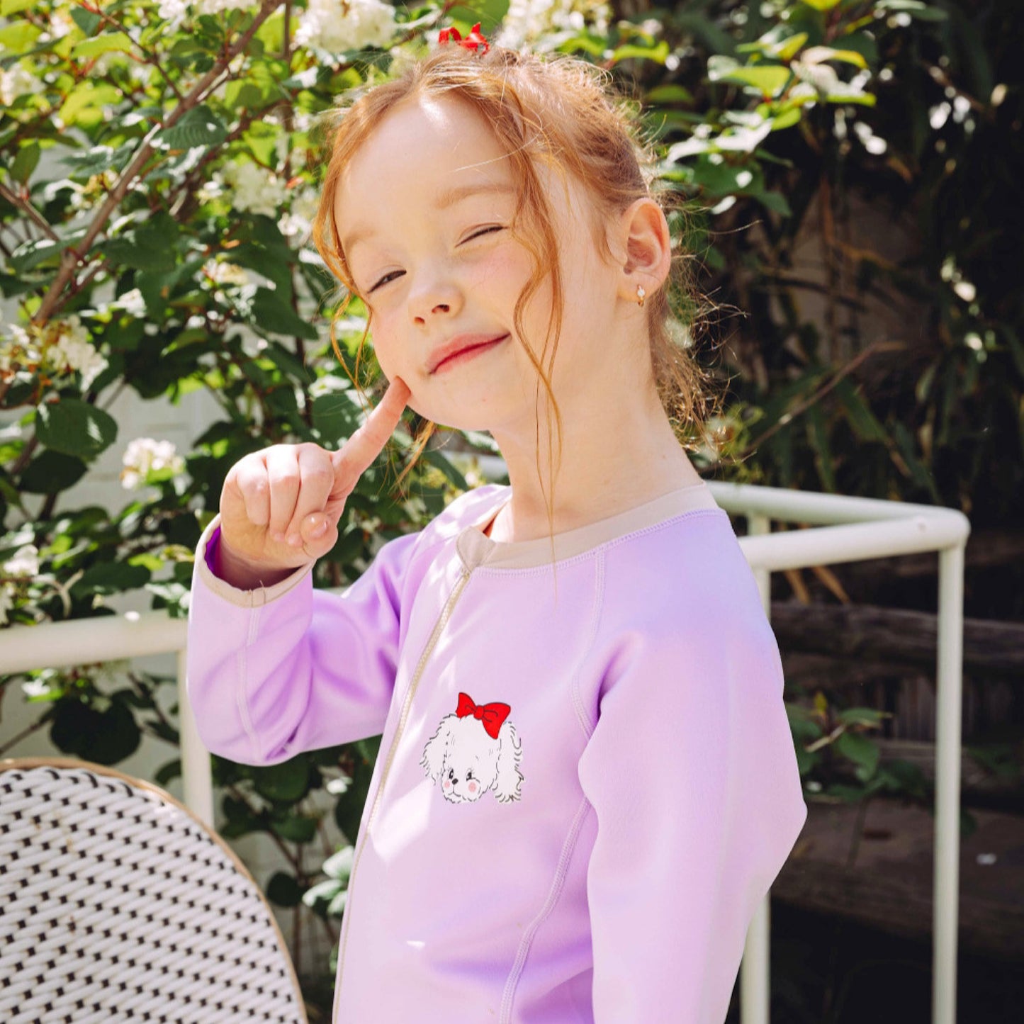 (Pre-order) KoongsKoongs Kids’ Premium Tok Tok Warm All-in-One Rash Guard (Love Puppy)