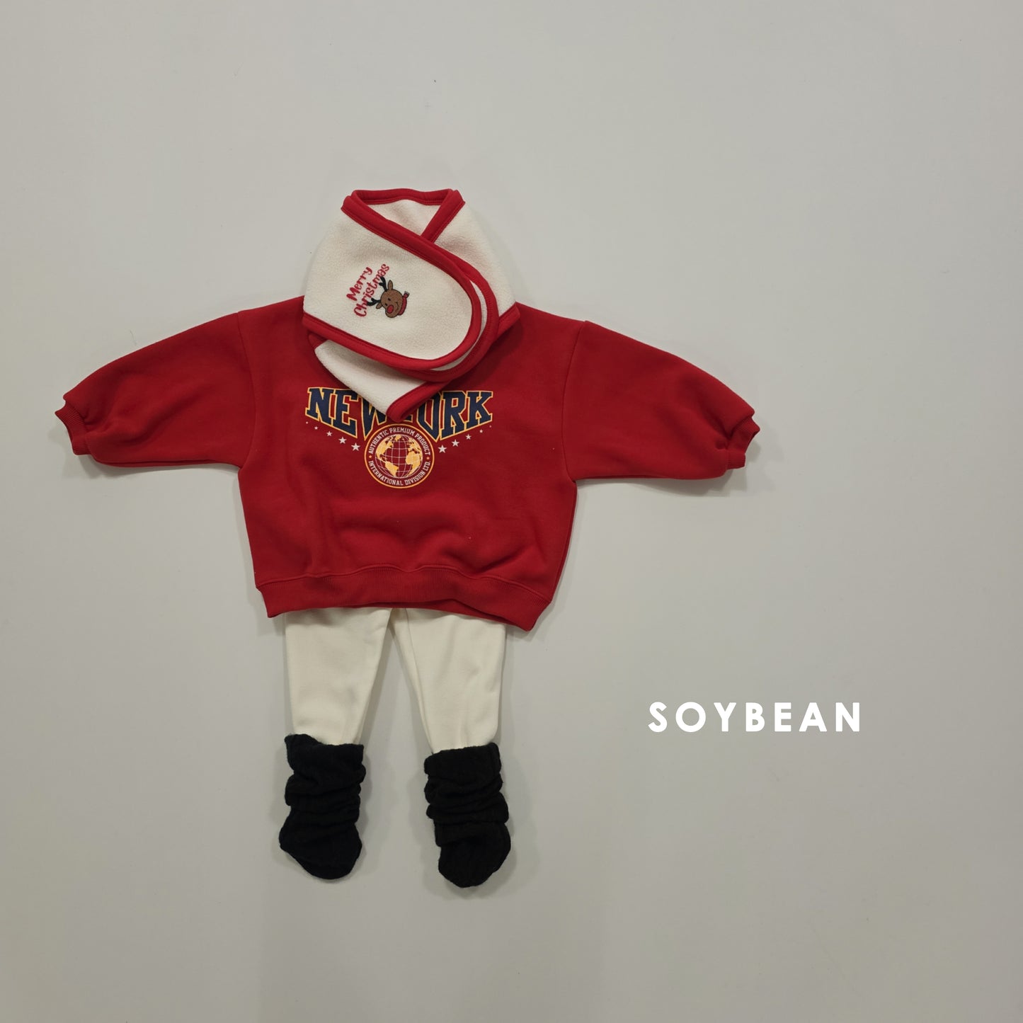 (Pre-order) Soybean Kids Winter - New York Brushed Fleece Sweatshirt 뉴욕기모맨투맨 (2 Colors)