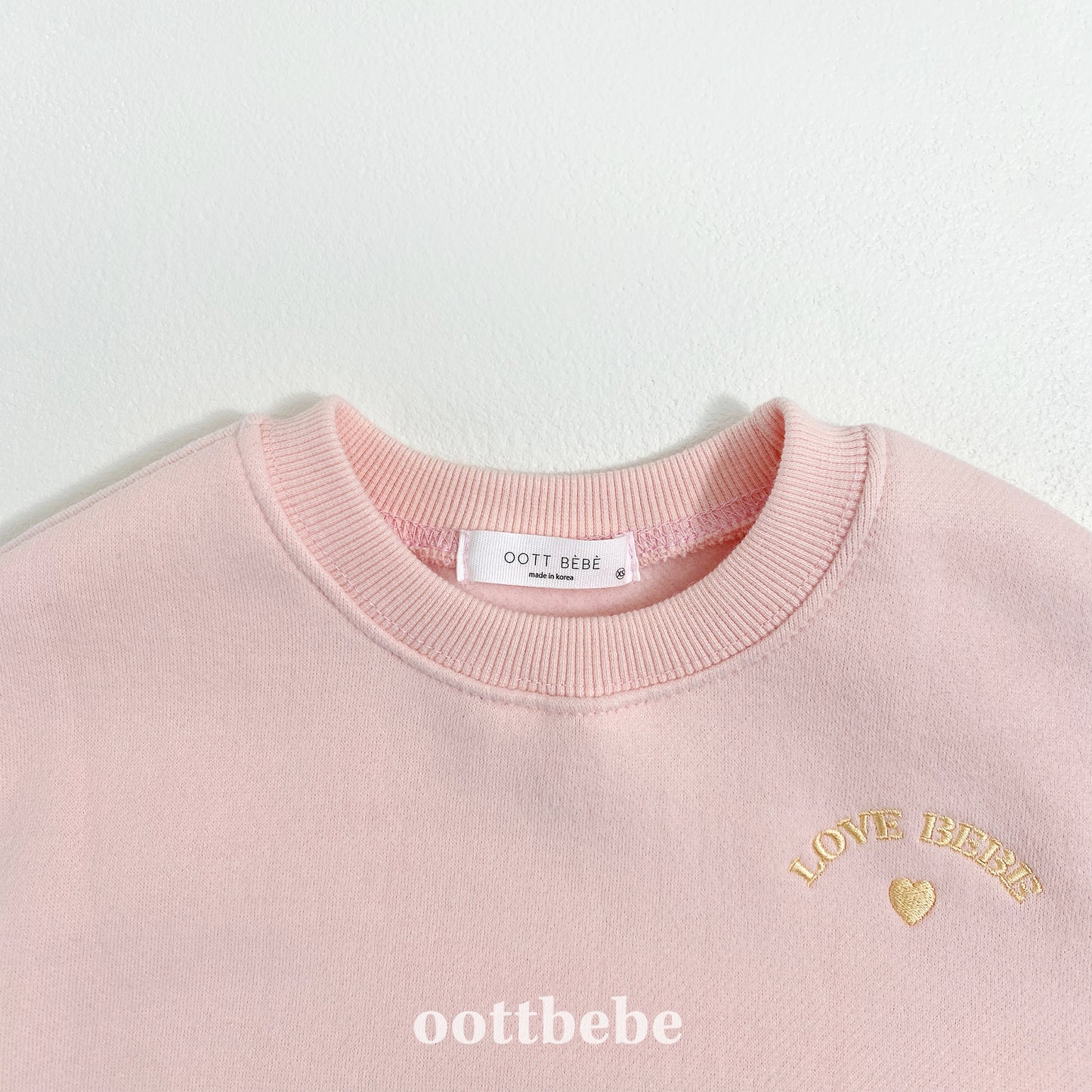 (Pre-order) OOTTBEBE Winter - Love Bebe Top & Bottom Set 러브베베상하복 (4 Colors)
