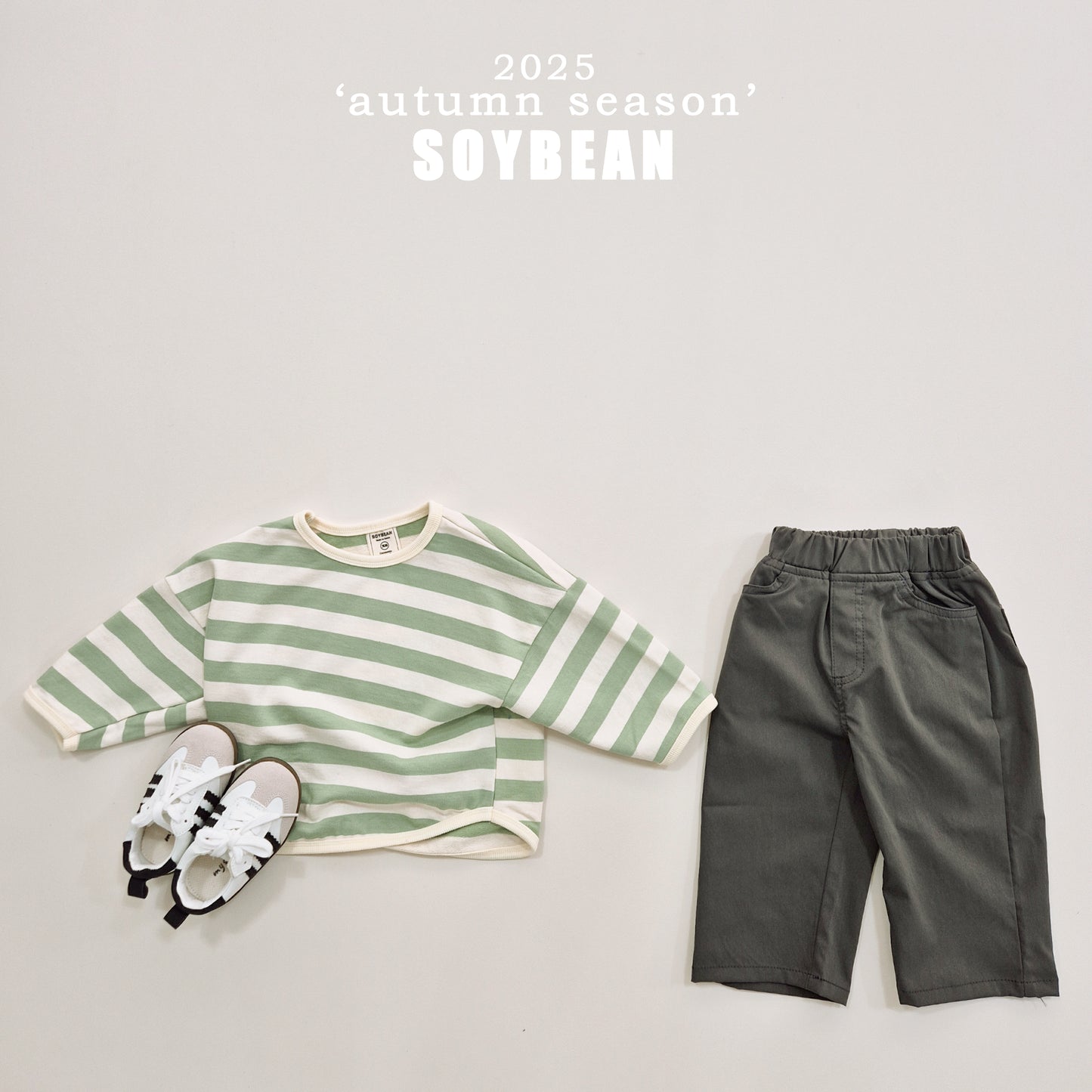 (Pre-order) Soybean Kids - Stripe Sweatshirt 랍빠단가라맨투맨 (7 Colors)