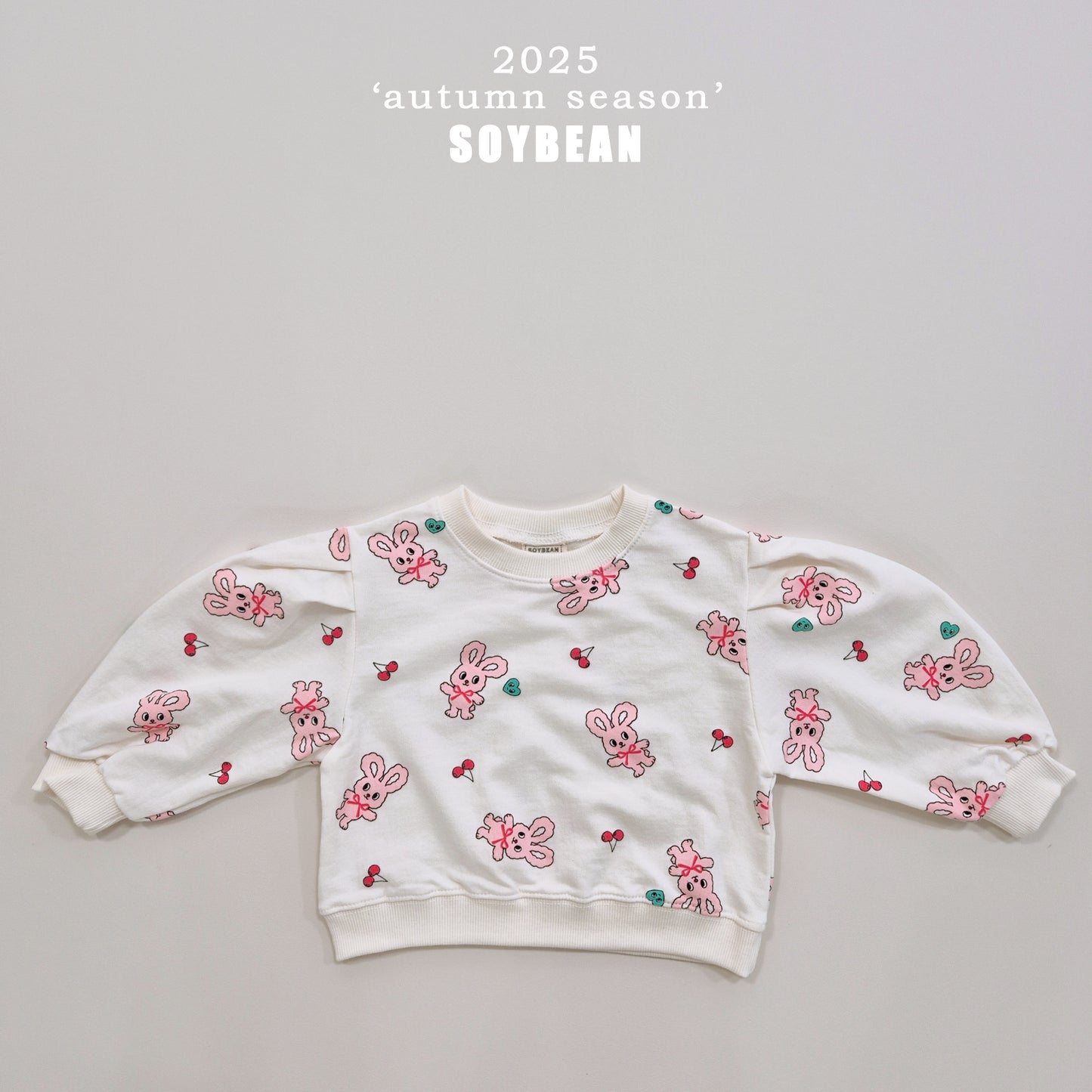 (Pre-order) Soybean Kids - Bunny Flare Top & Bottom Set 바니나팔상하복 (2 Colors)