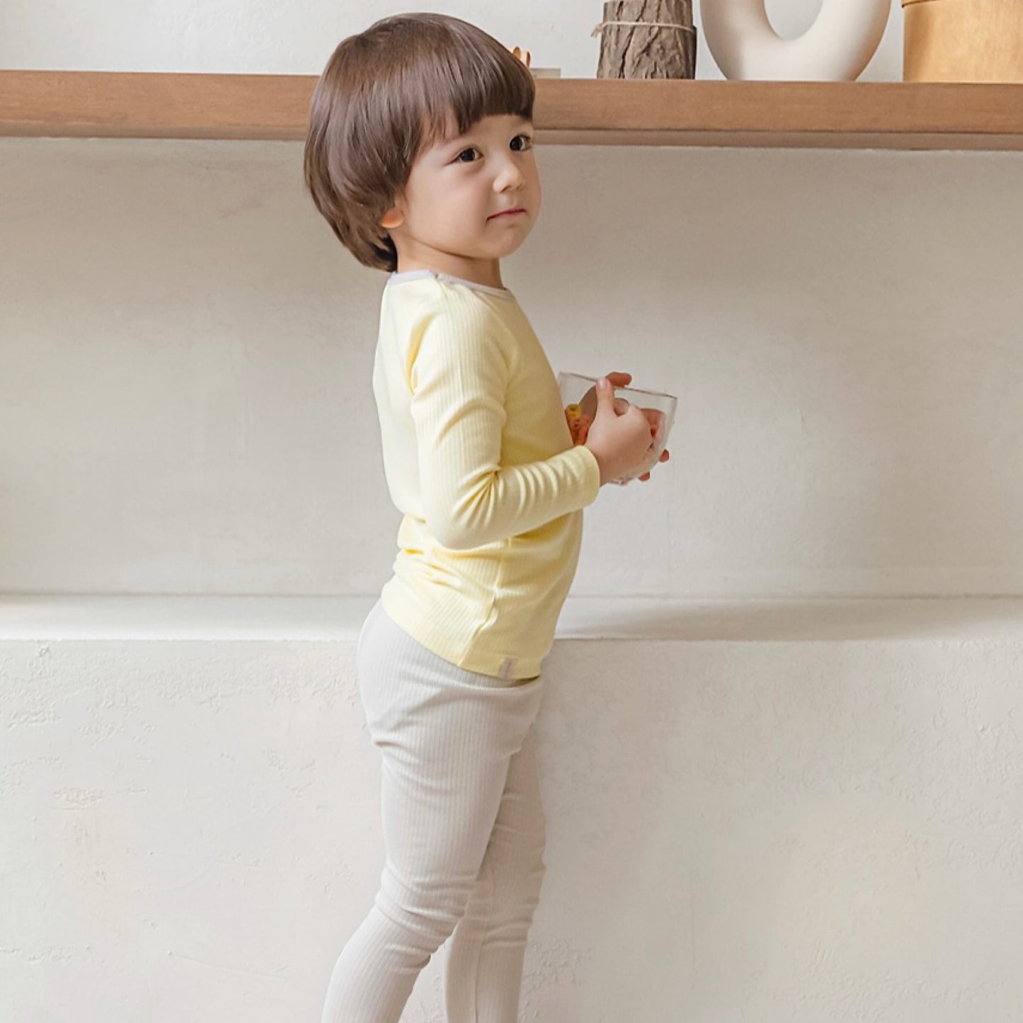 (Bebelaon) Modal Ribbed Pajama Set (4 Colors)