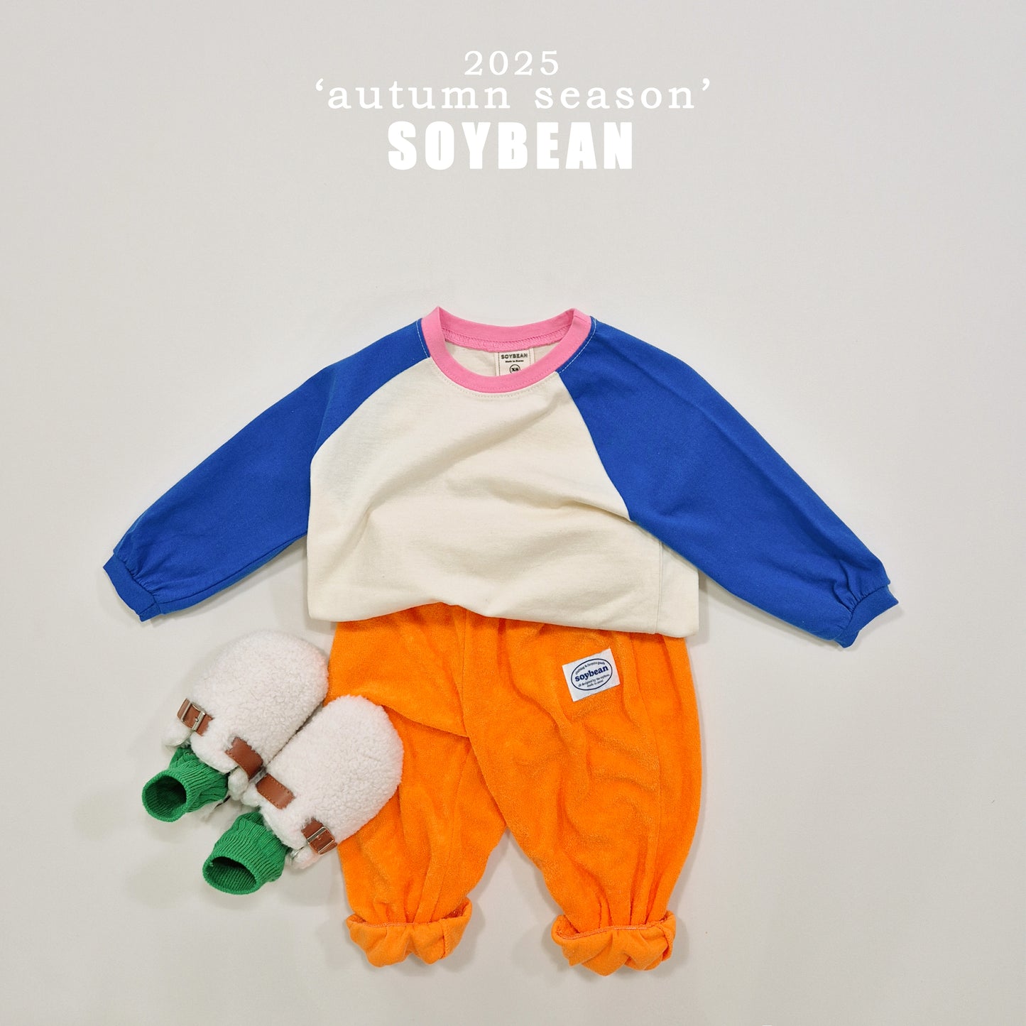 (Pre-order) Soybean Kids - Candy Raglan Tee 캔디나그랑티 (10 Colors)