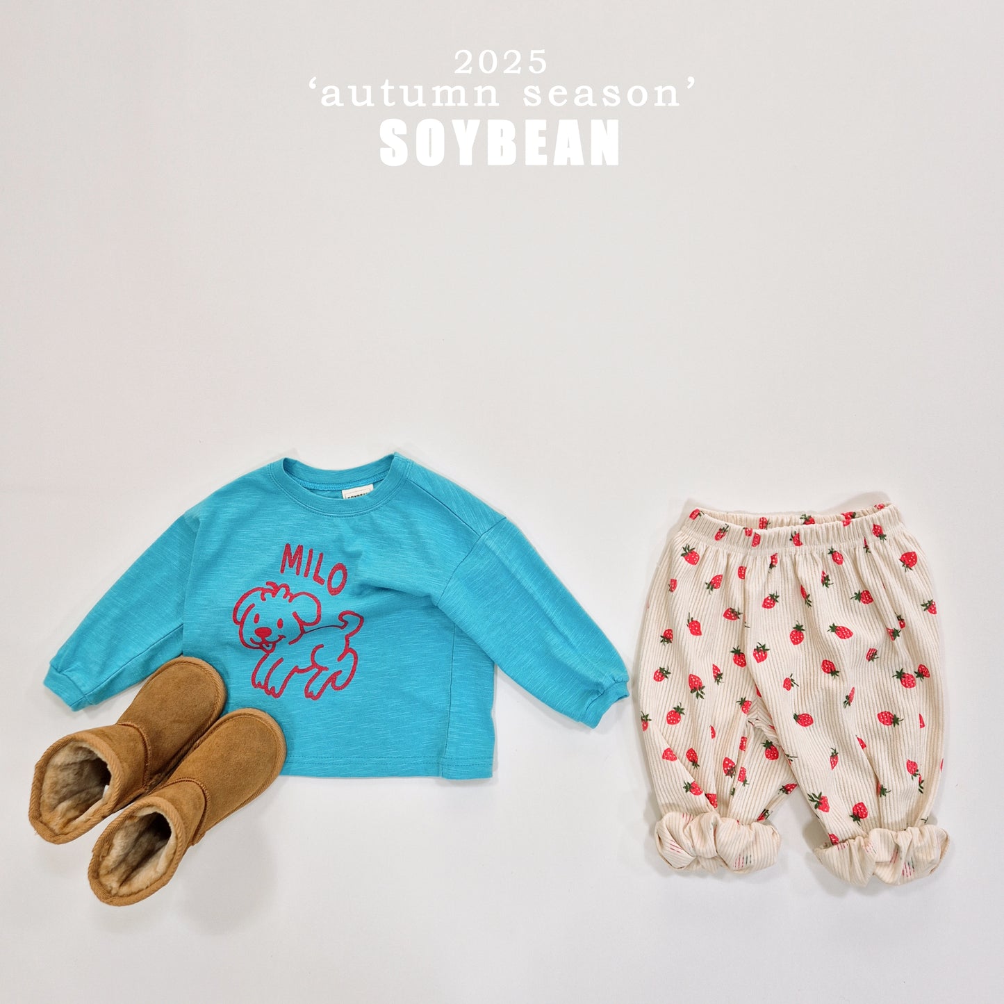 (Pre-order) Soybean Kids - Milo Slub Tee 마일로슬라브티 (4 Colors)