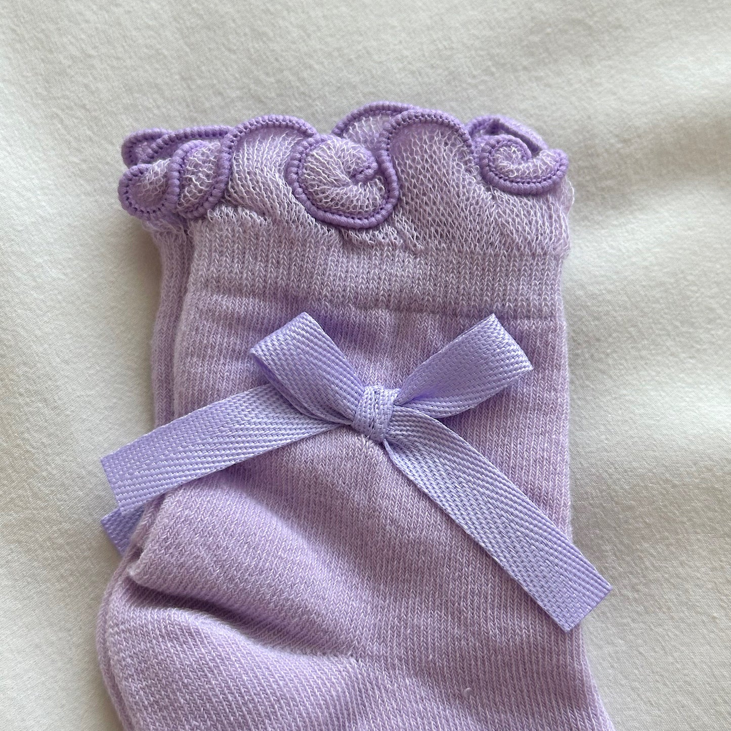 (Ten-Toe) Kids’ Ribbon Ruffles Socks (4-pack)