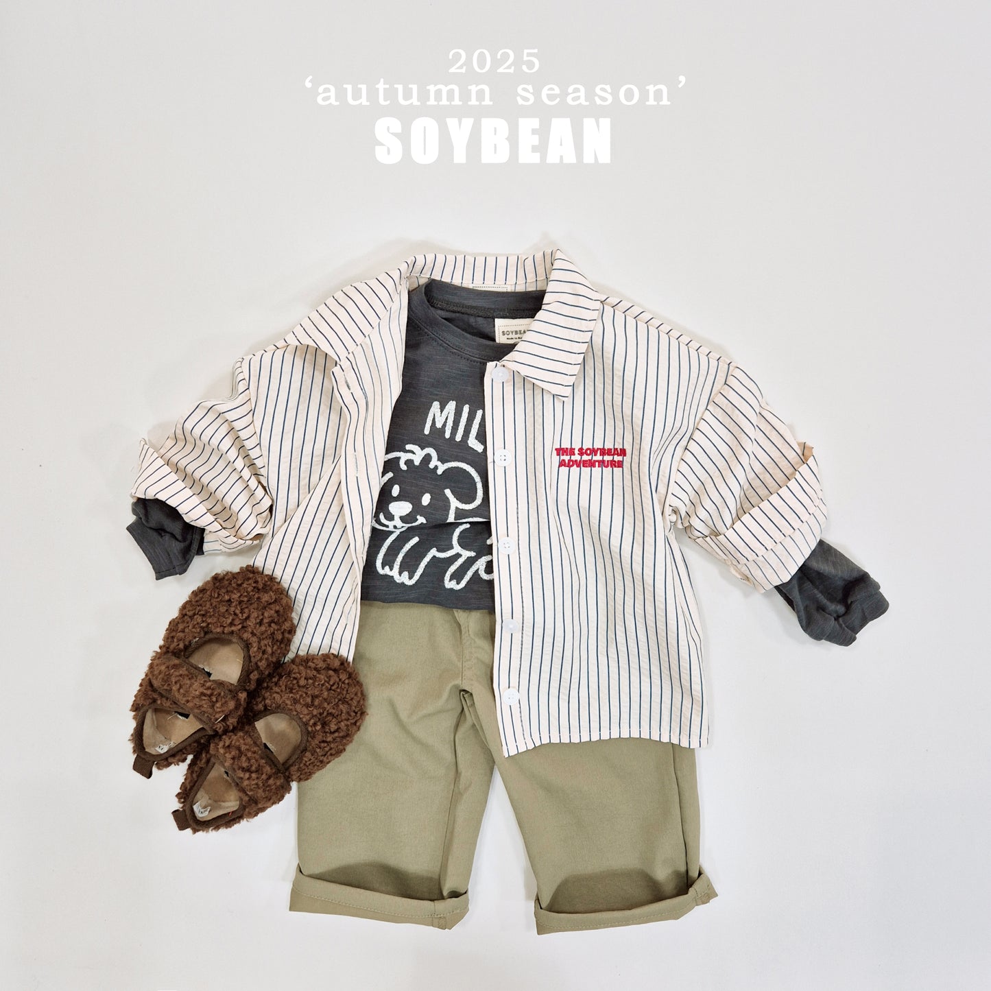 (Pre-order) Soybean Kids - Milo Slub Tee 마일로슬라브티 (4 Colors)