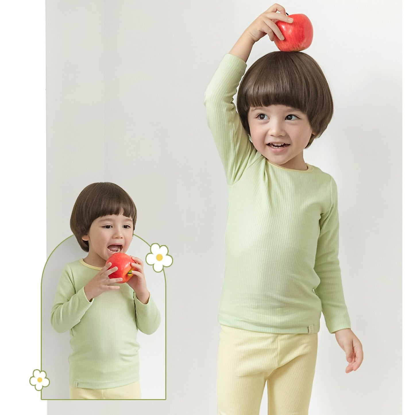 (Bebelaon) Modal Ribbed Pajama Set (4 Colors)