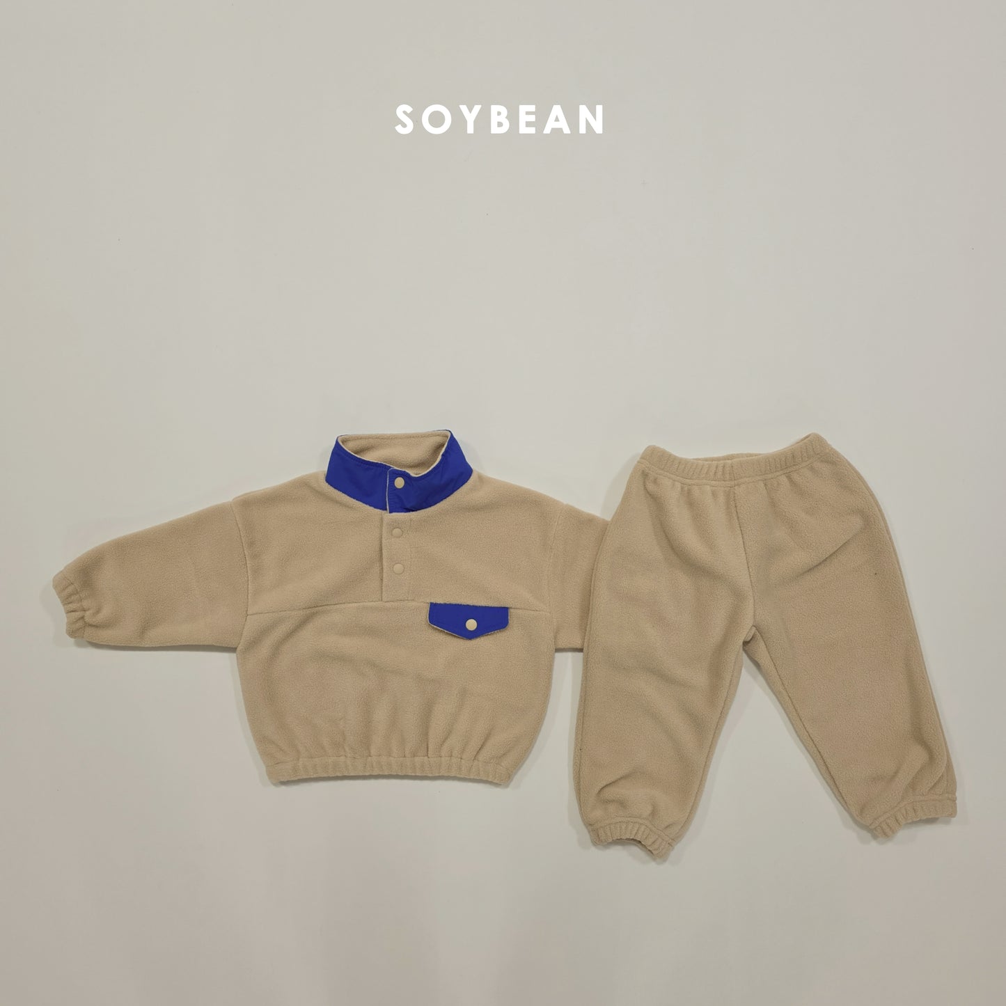 (Pre-order) Soybean Kids Winter - Mountain Neck Fleece Top & Bottom Set 마운틴넥플리스세트 (4 Colors)