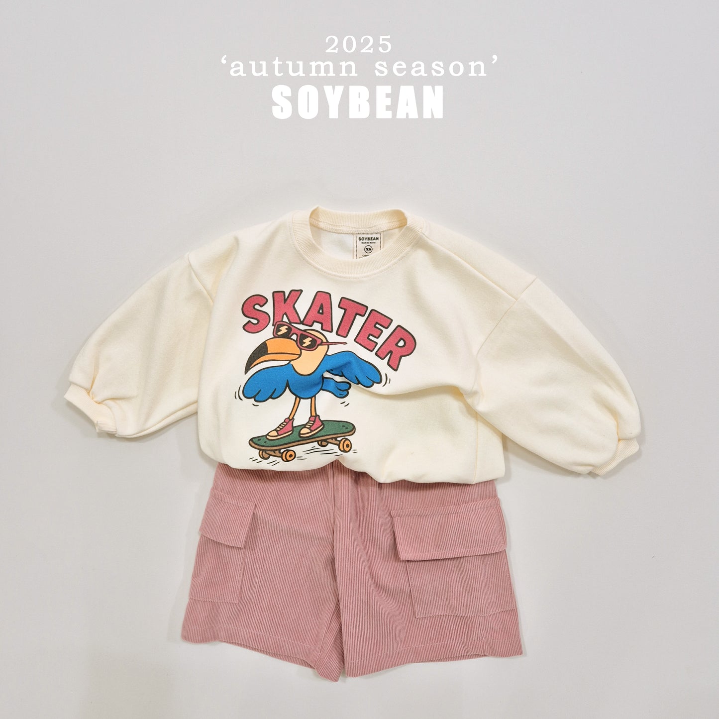(Pre-order) Soybean Kids - Parrot Sweatshirt 앵무새맨투맨 (2 Colors)