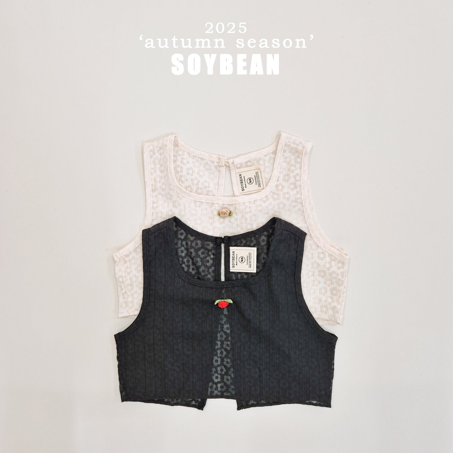 (Pre-order) Soybean Kids - Flower Lace Bustier 플라워뷔스티에 (2 Colors)