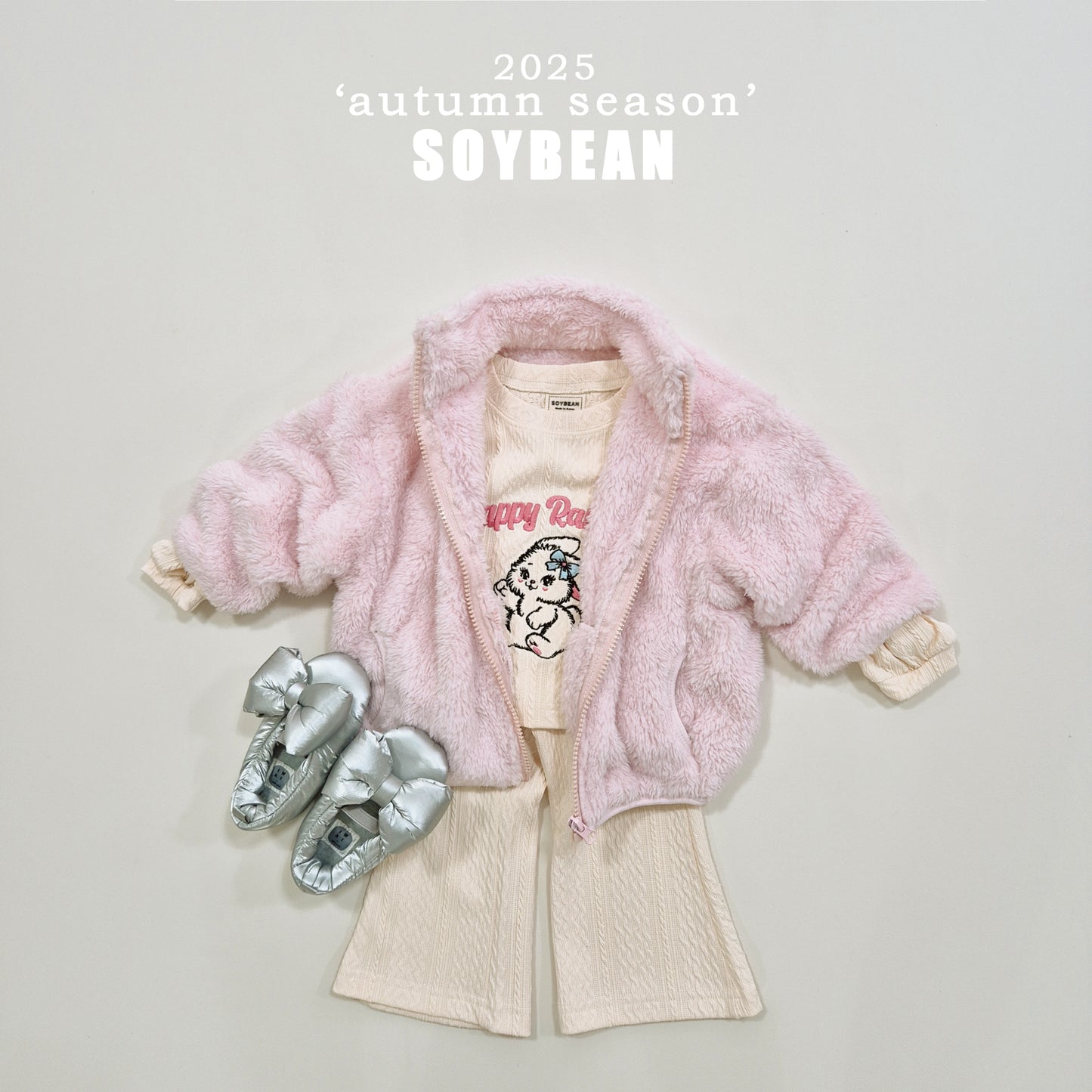 (Pre-order) Soybean Kids - Cotton Candy Fleece Zip-Up 솜사탕후리스 (6 Colors)